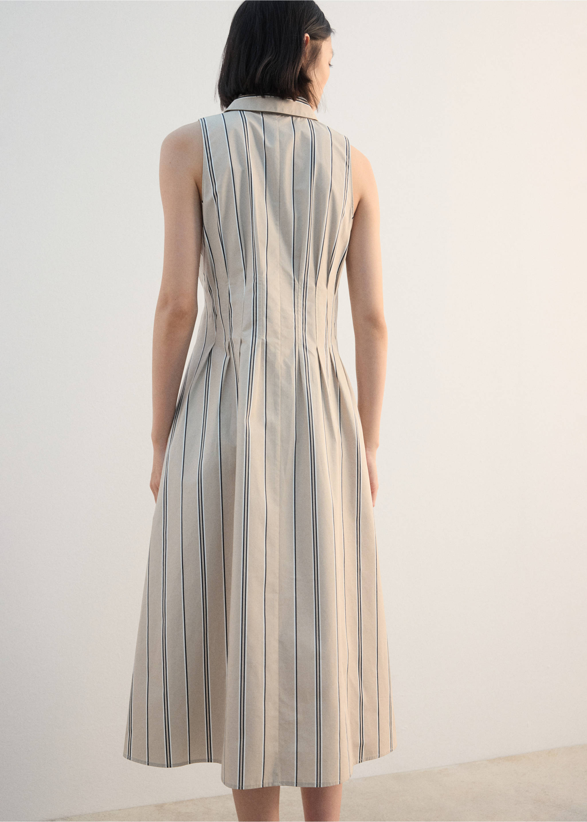 A-line shirt dress - Reverse of the article, Medium Brown. Ref: 27082541-00.