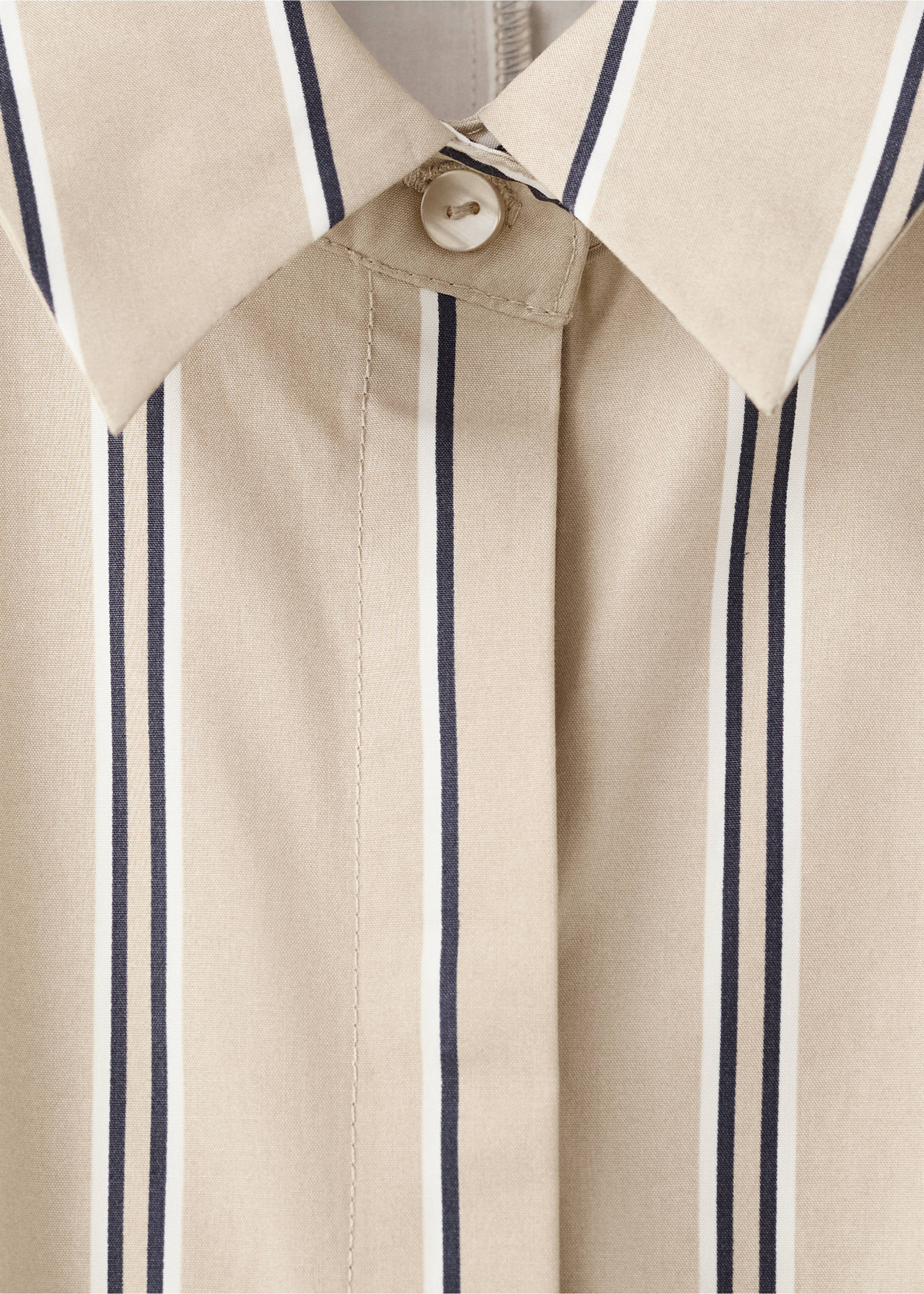 A-line shirt dress - Details of the article 8, Medium Brown. Ref: 27082541-00.