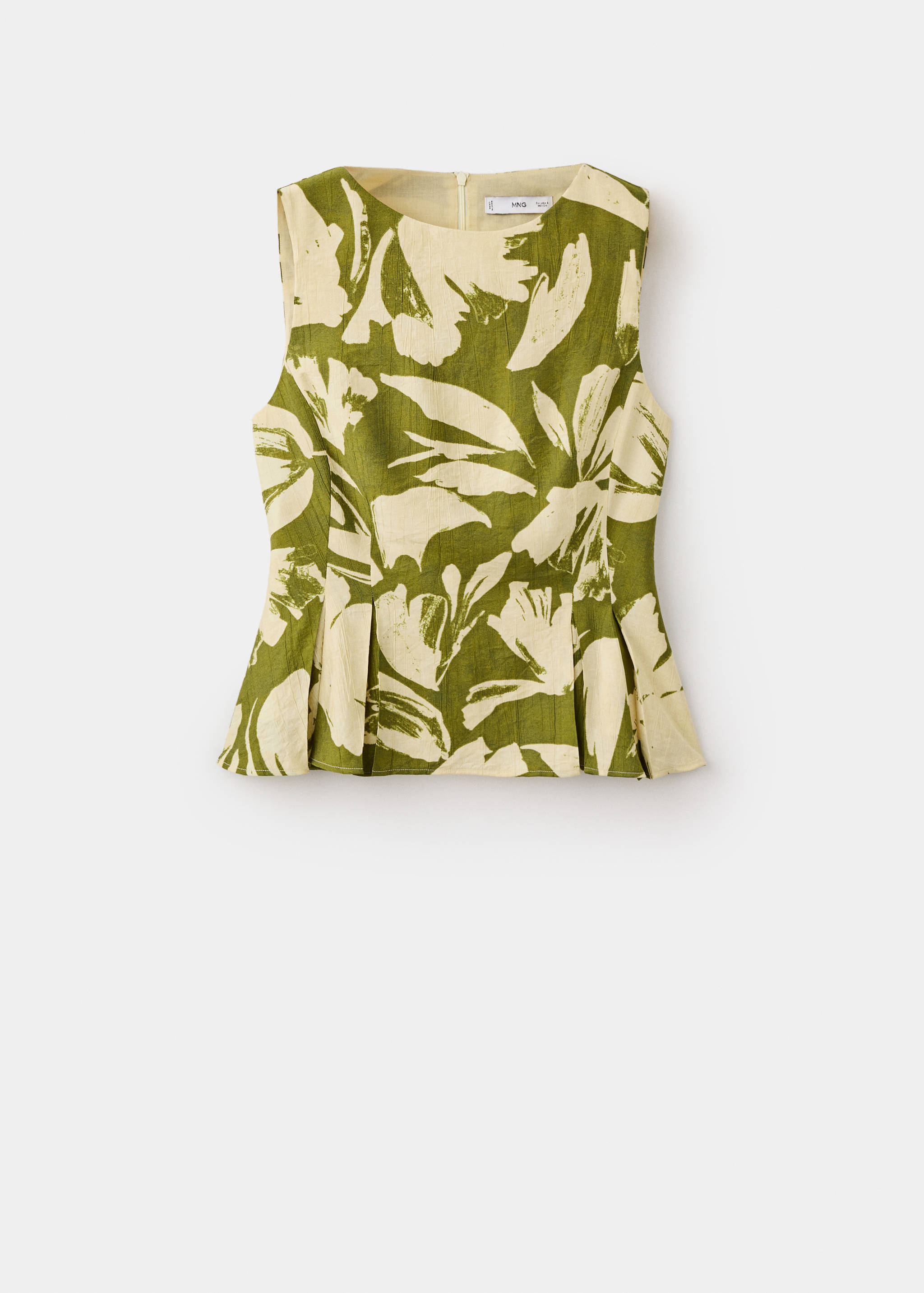 Top péplum à plis plats - Article sans modèle