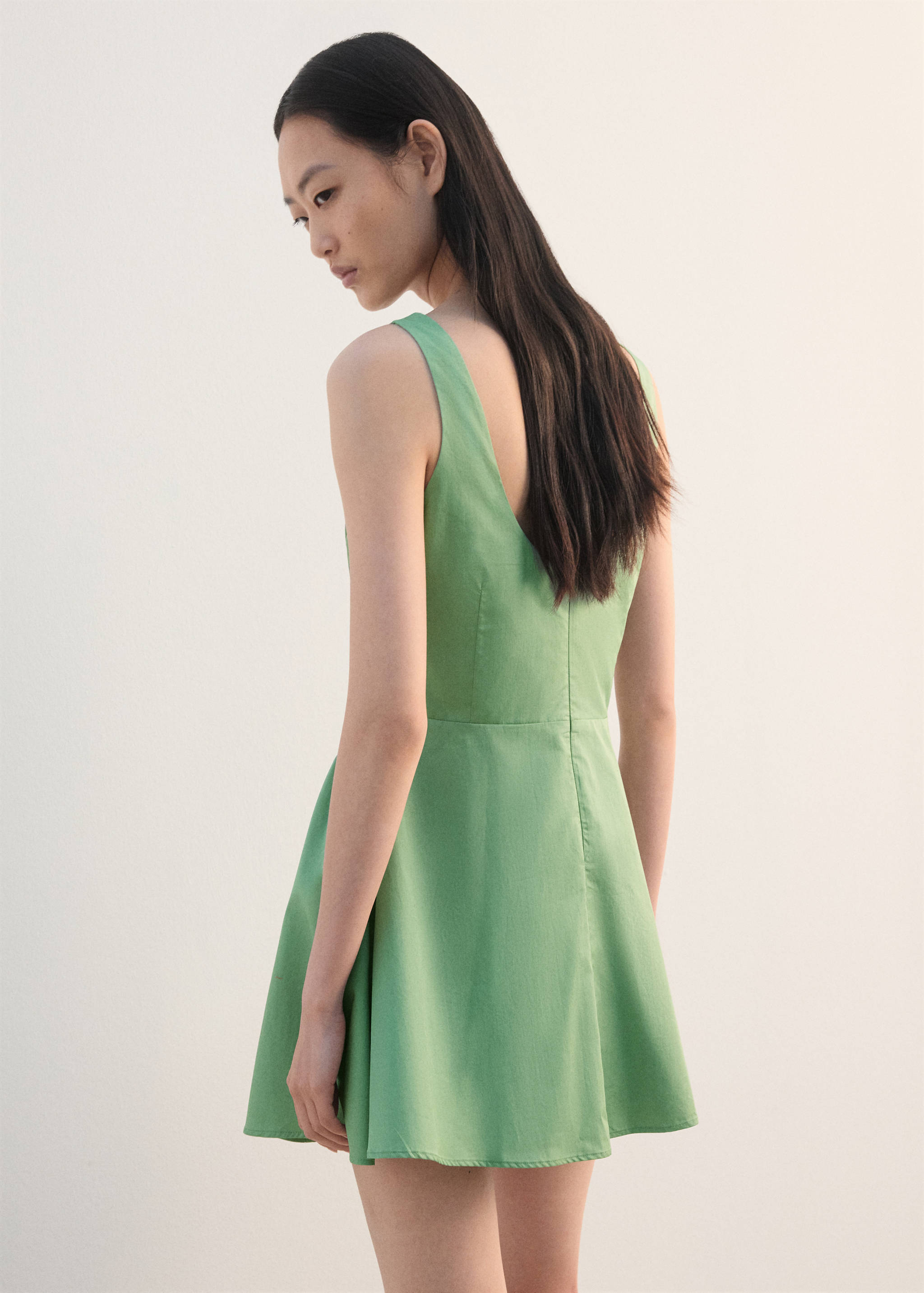 Flared cotton dress - Reverse of the article