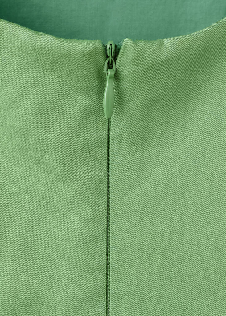 Flared cotton dress — Green