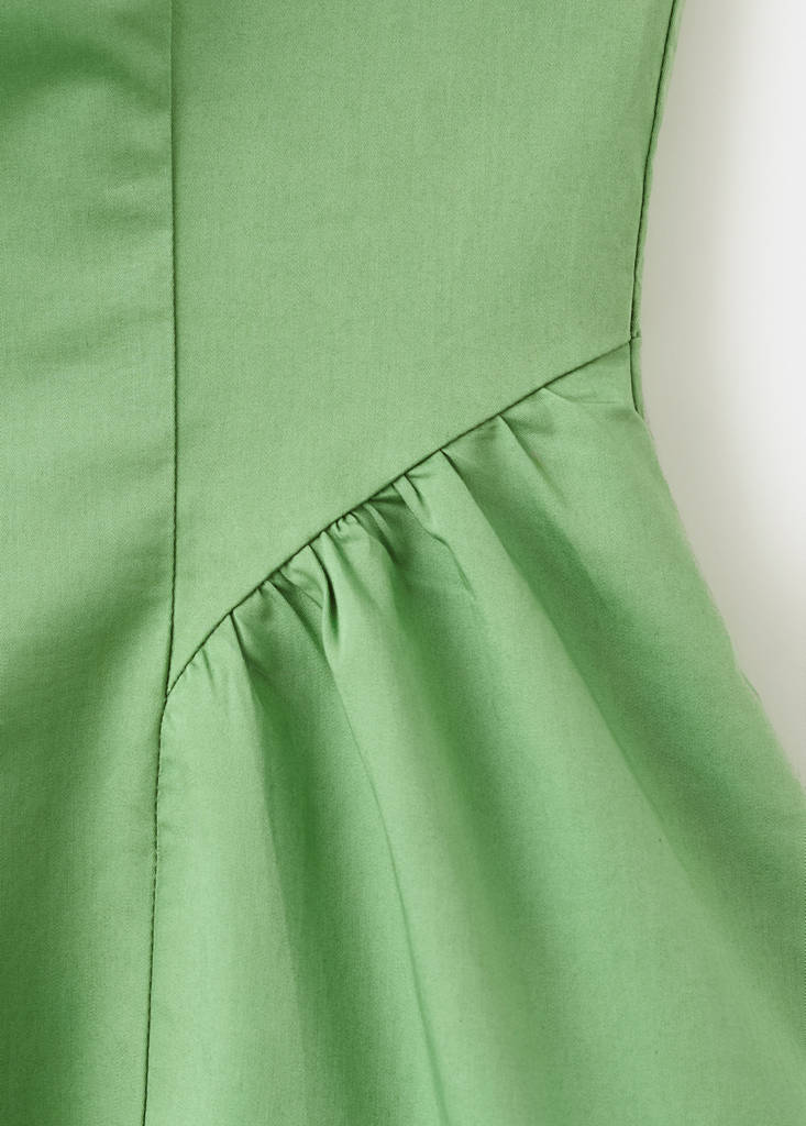 Flared cotton dress — Green