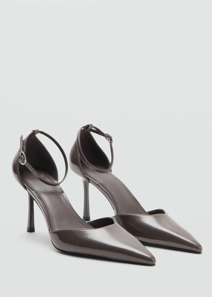 Patent heeled shoes — Dark Heather Grey