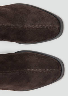 Suede block-heel boots — Chocolate 5