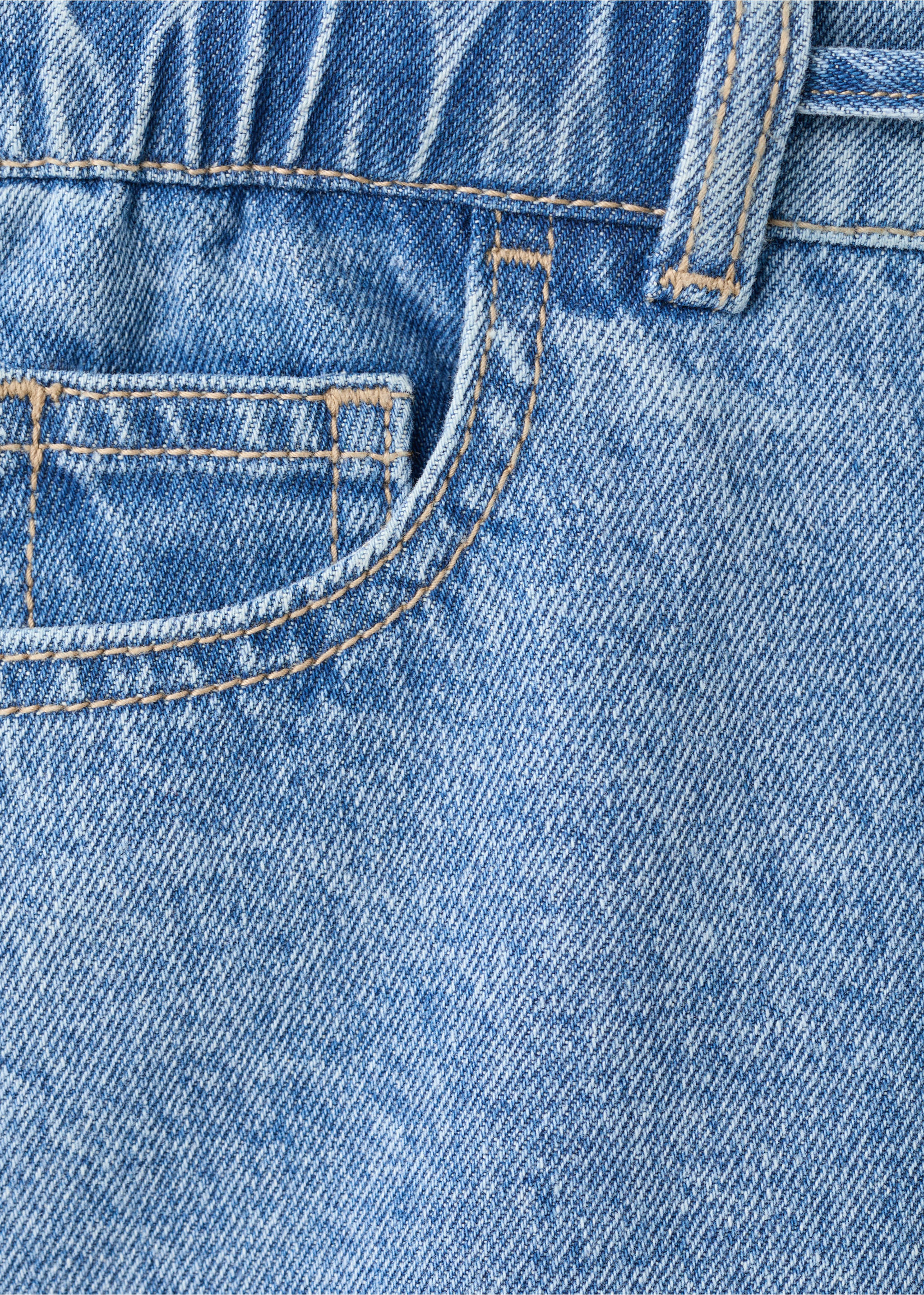 绳结牛仔短裙 - null, 中蓝色. Ref: 27082887-00.