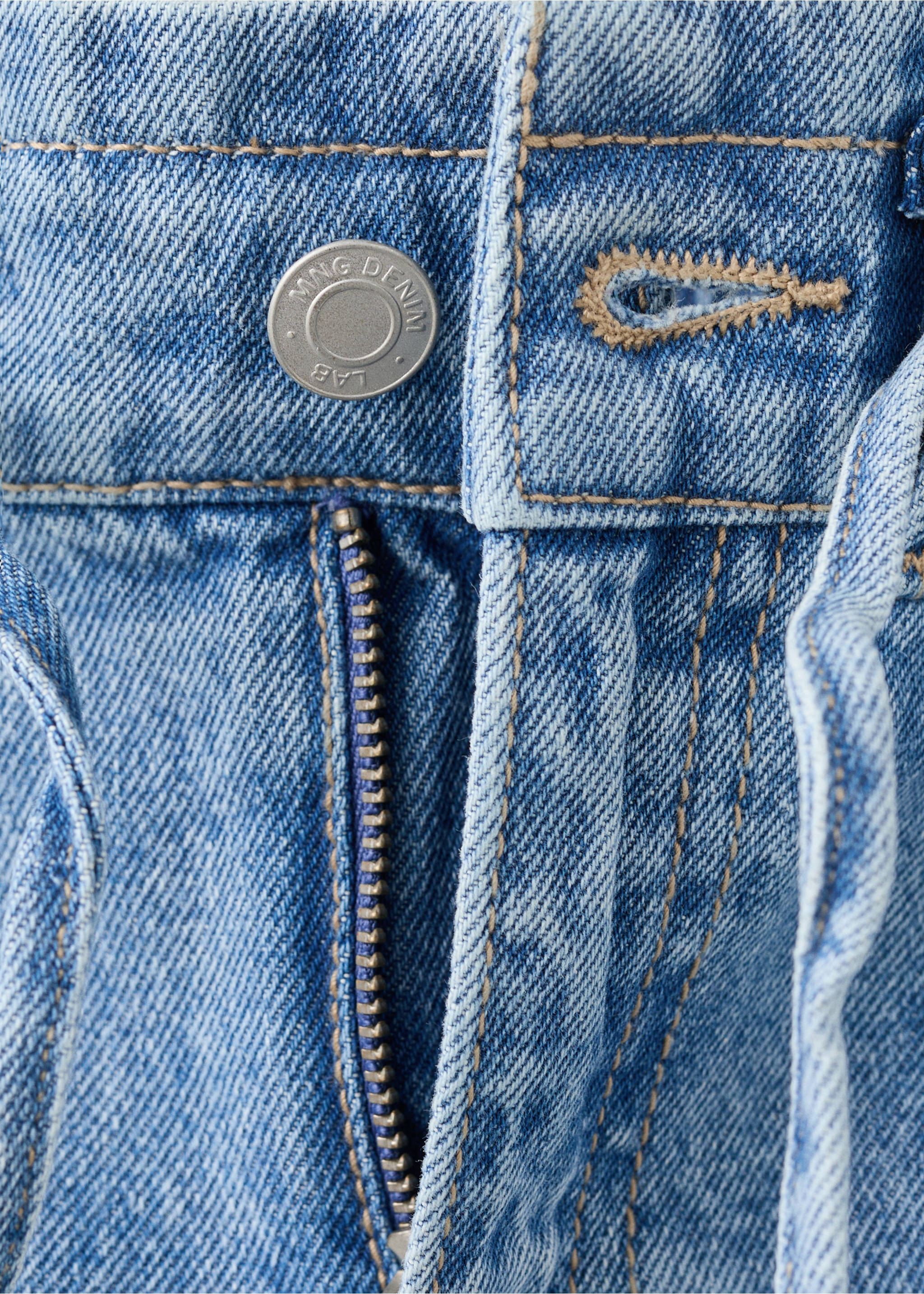 绳结牛仔短裙 - null, 中蓝色. Ref: 27082887-00.