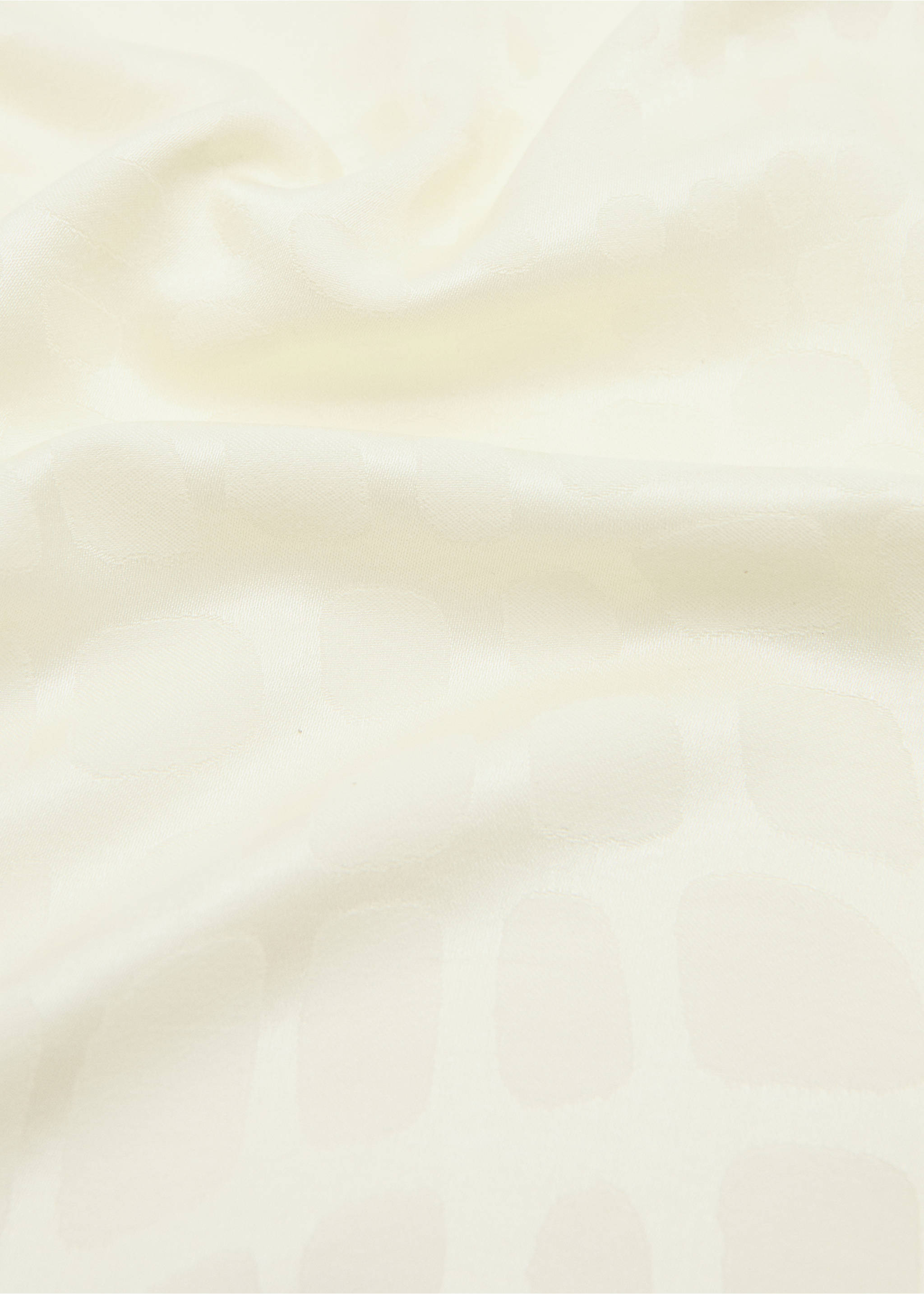 Jacquard-Halstuch - Mittlere Ansicht, Ecru. Ref: 27082889-00.