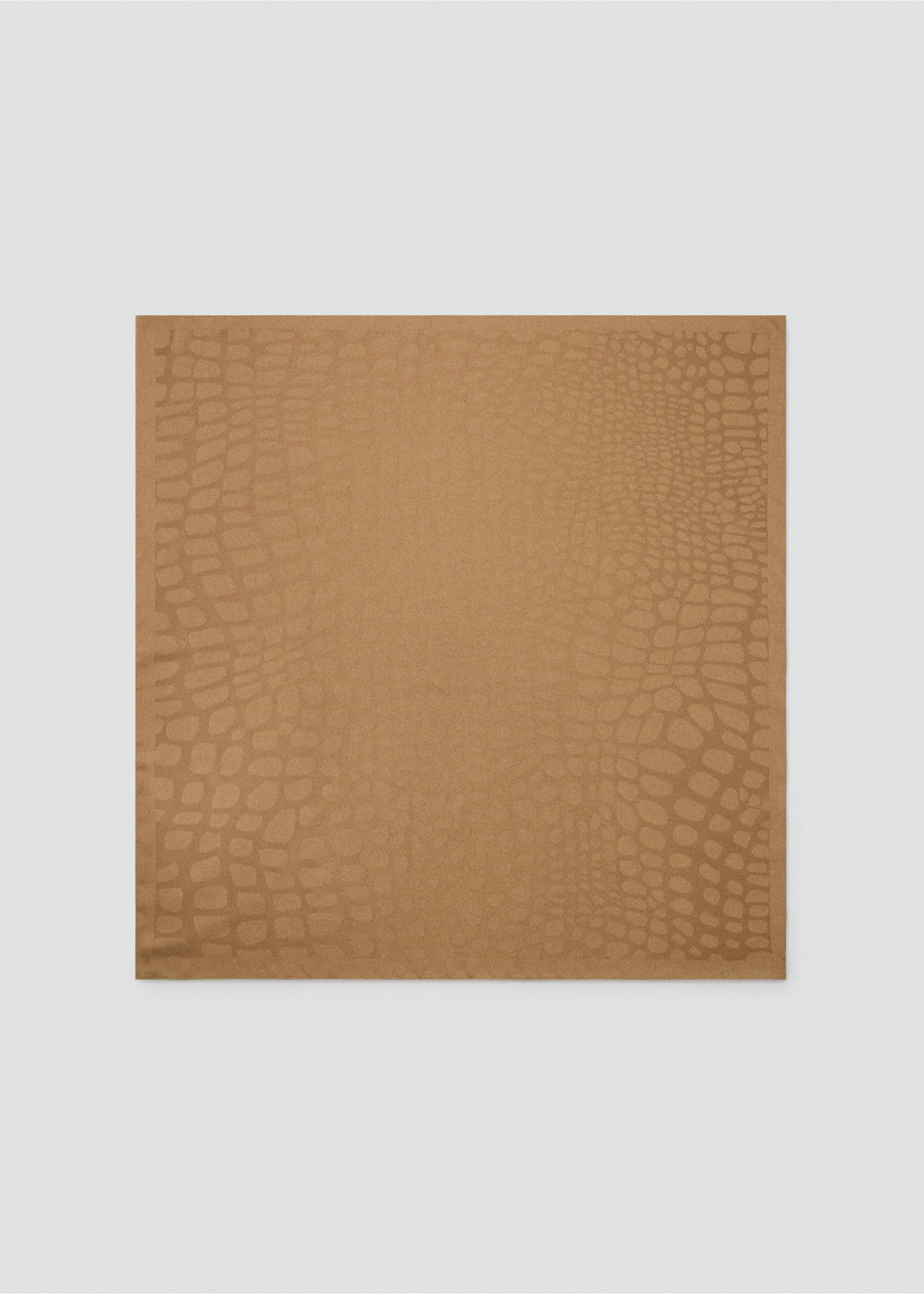 Jacquard scarf - Article without model, Brown. Ref: 27082889-00.