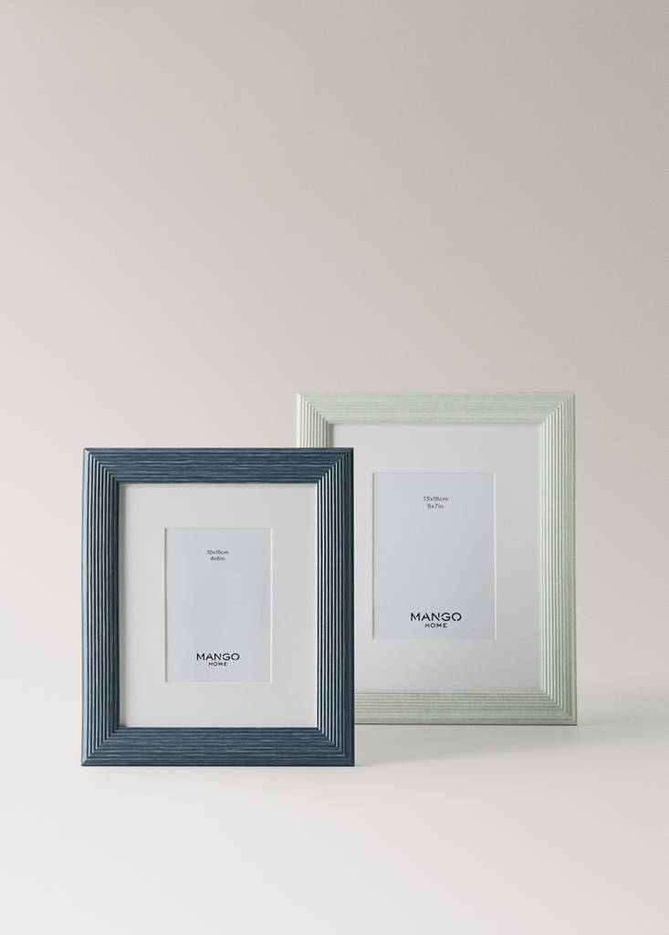 Medium embossed profile photo frame — Sky Blue