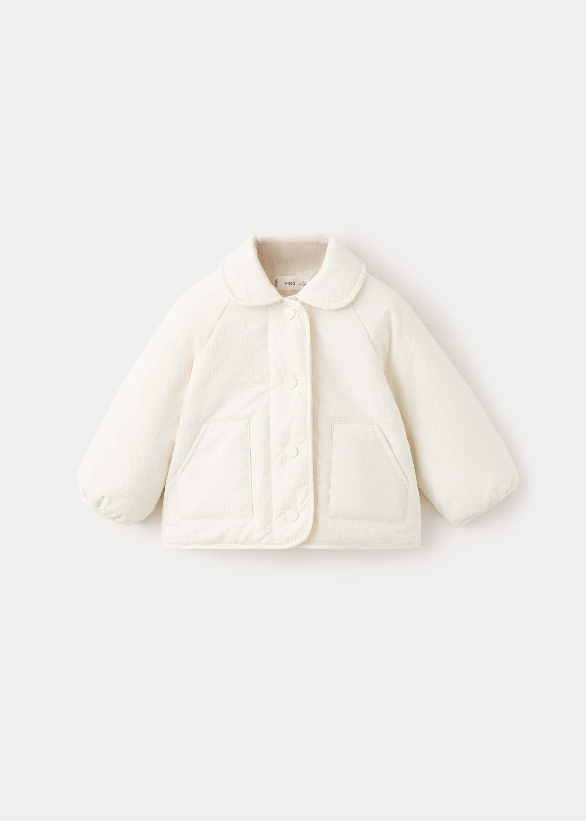 Quilted jacket - Article without model, Ecru. Ref: 27082896-00.