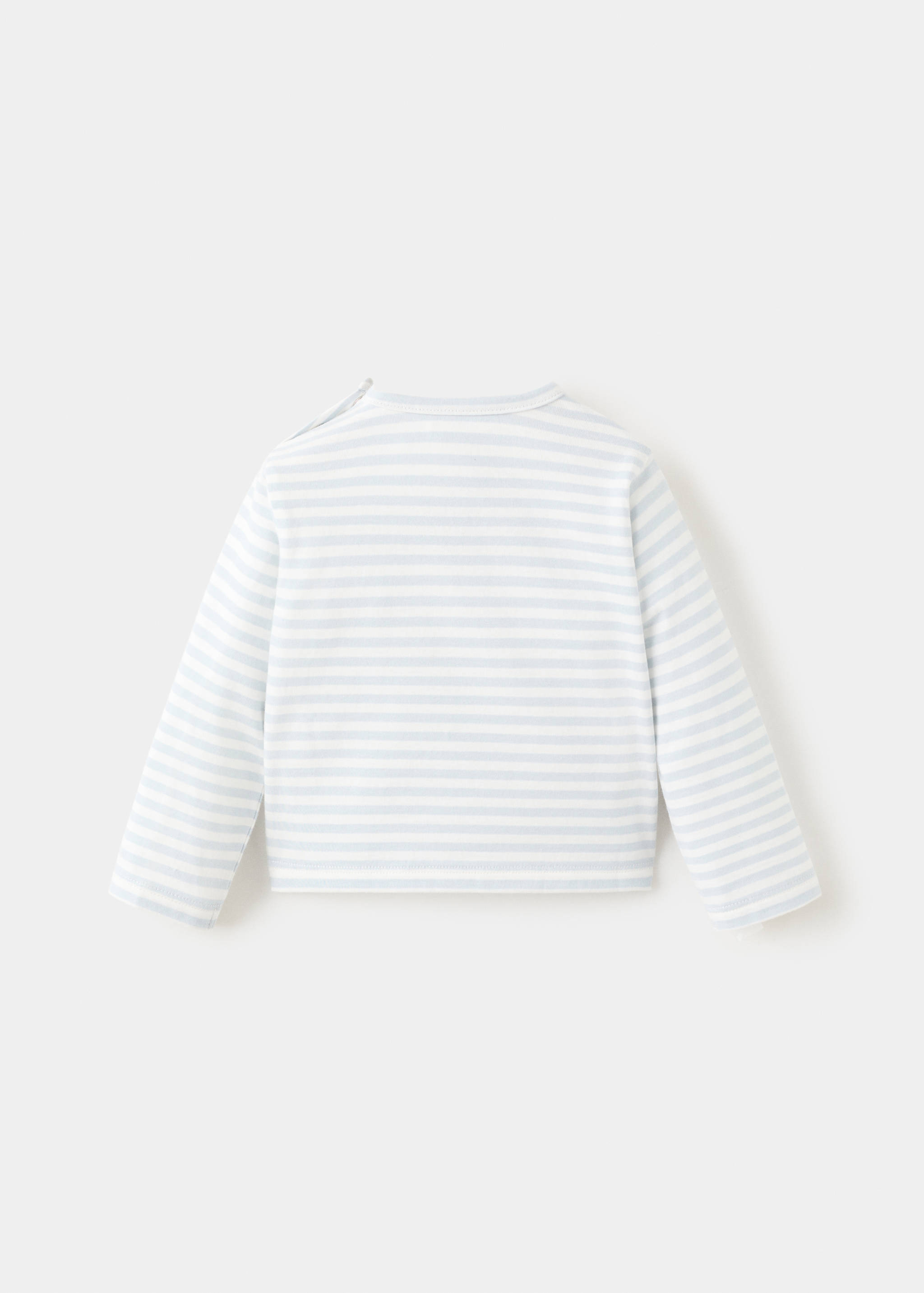 Striped cotton T-shirt - Reverse of the article