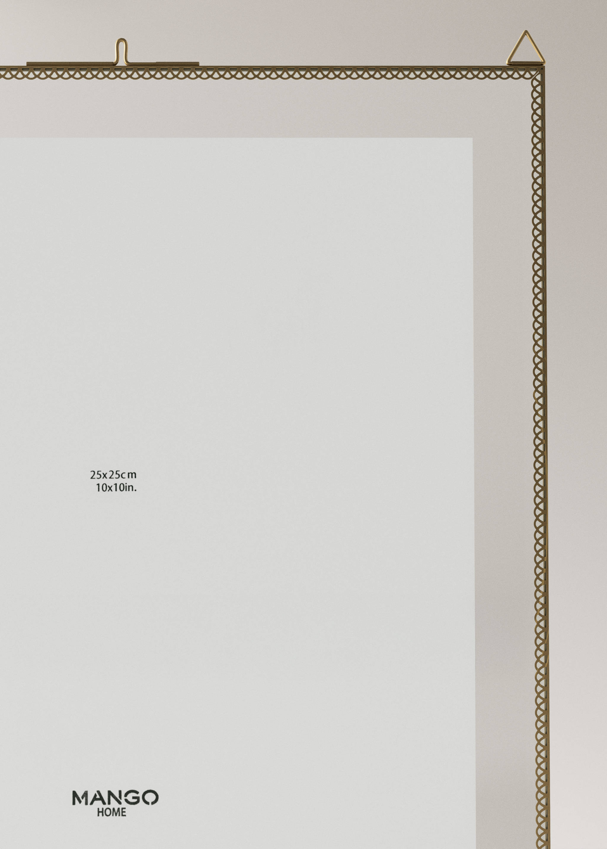 Stor fyrkantig ram med metallkant - Detaljer om artikeln 1