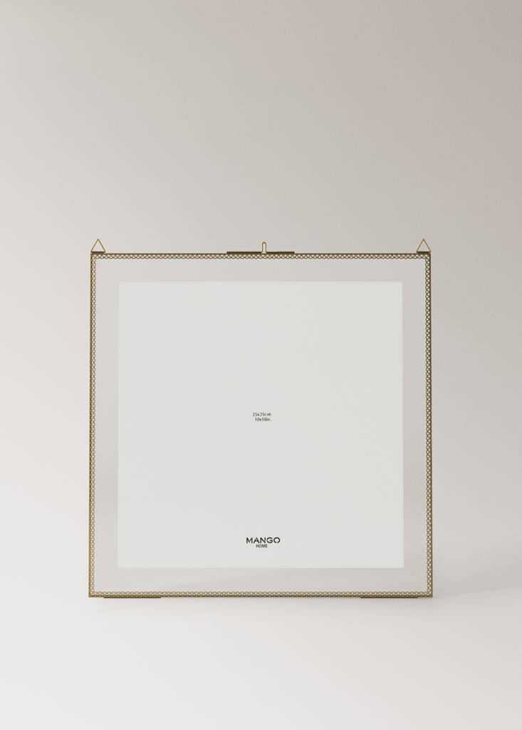 Large metal profile photo frame — Gold