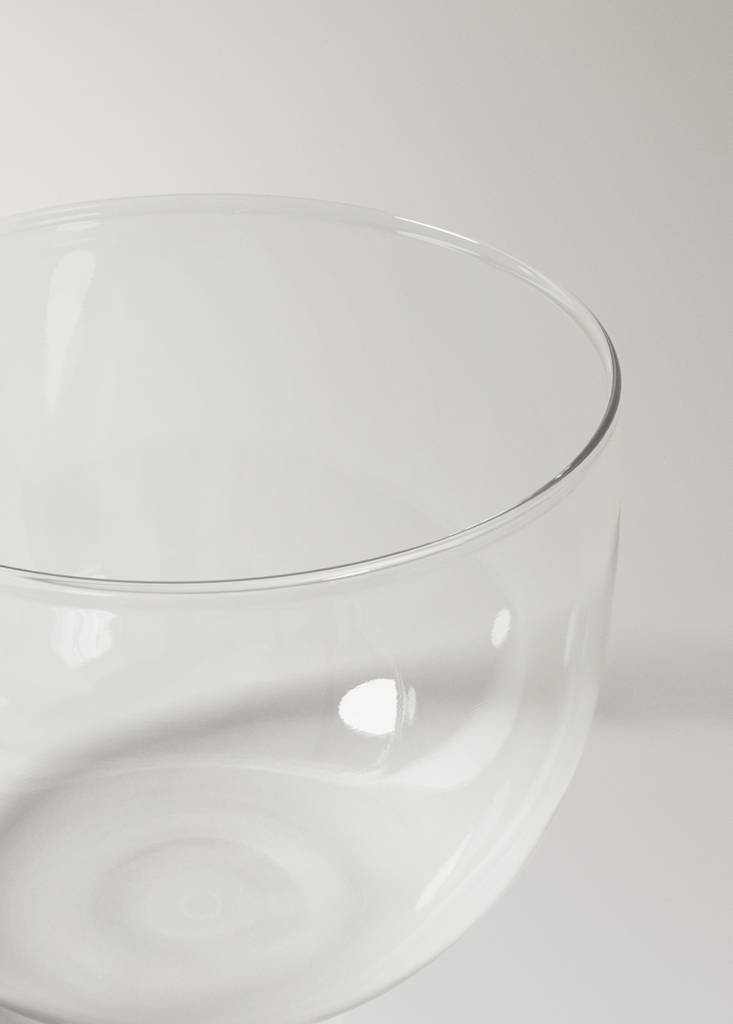 Small borosilicate bowl — Ice Grey