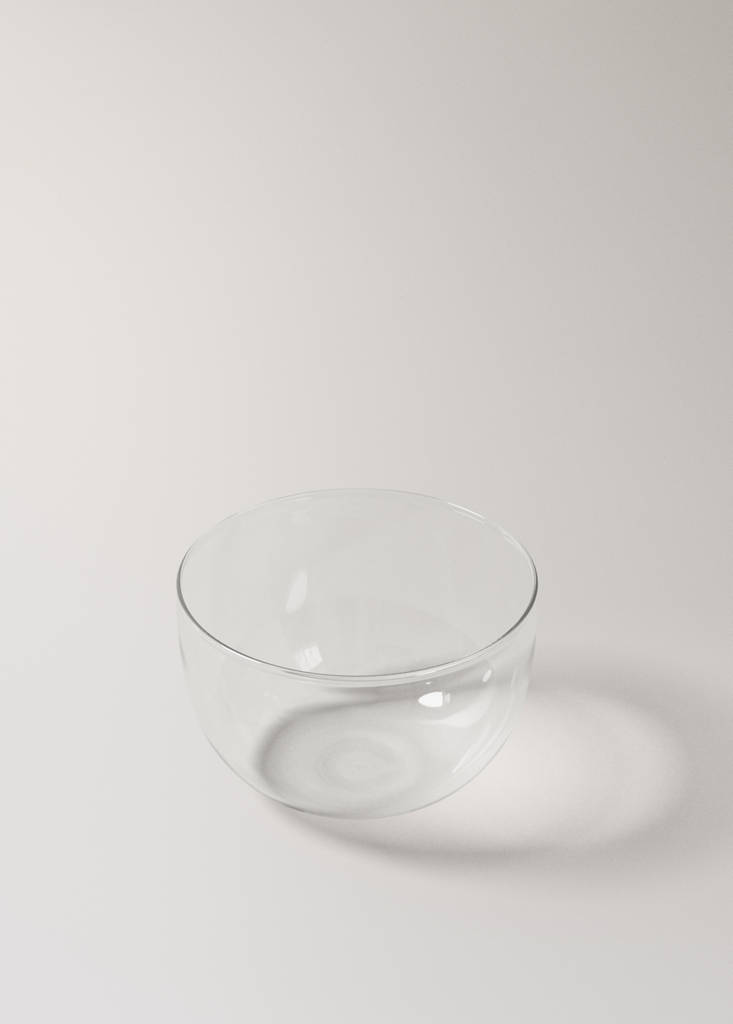 Small borosilicate bowl — Ice Grey