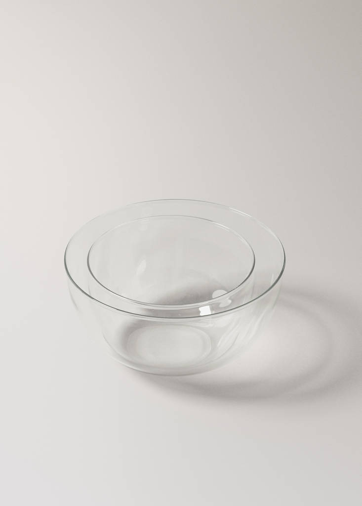 Small borosilicate bowl — Ice Grey