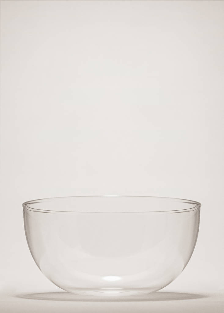 Medium borosilicate bowl — Ice Grey