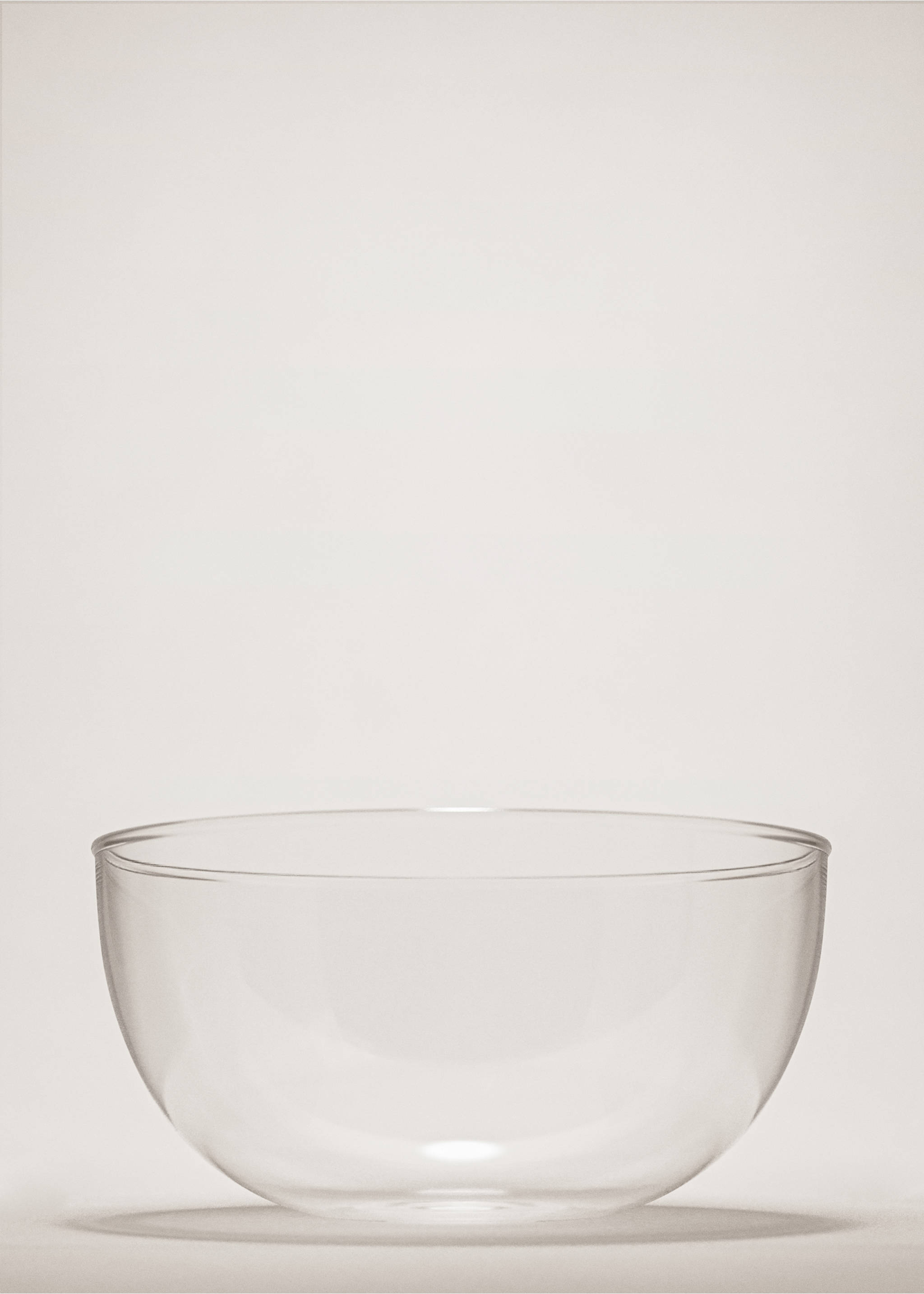 Mittelgroße Schale aus Borosilikatglas - Allgemeine Ansicht, Eisgrau. Ref: 27082904-00.