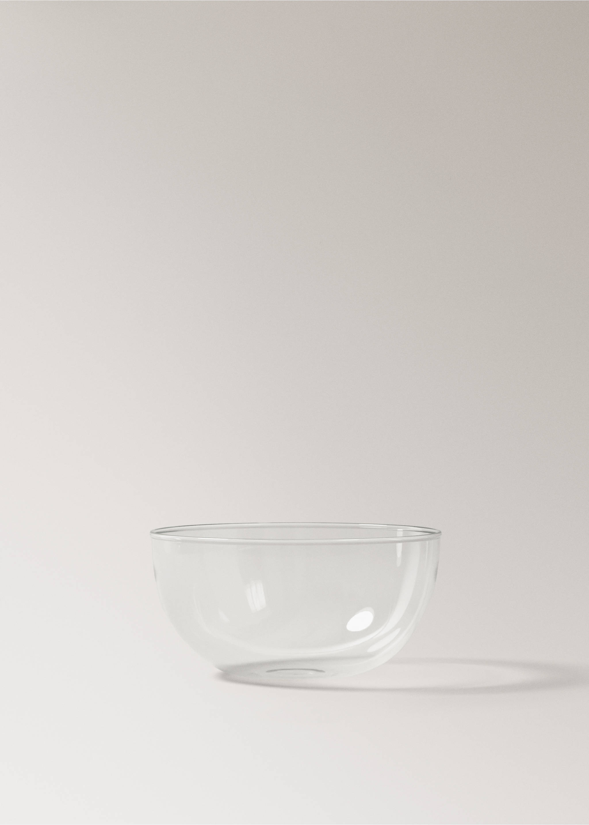 Mittelgroße Schale aus Borosilikatglas - Artikel ohne Model, Eisgrau. Ref: 27082904-00.