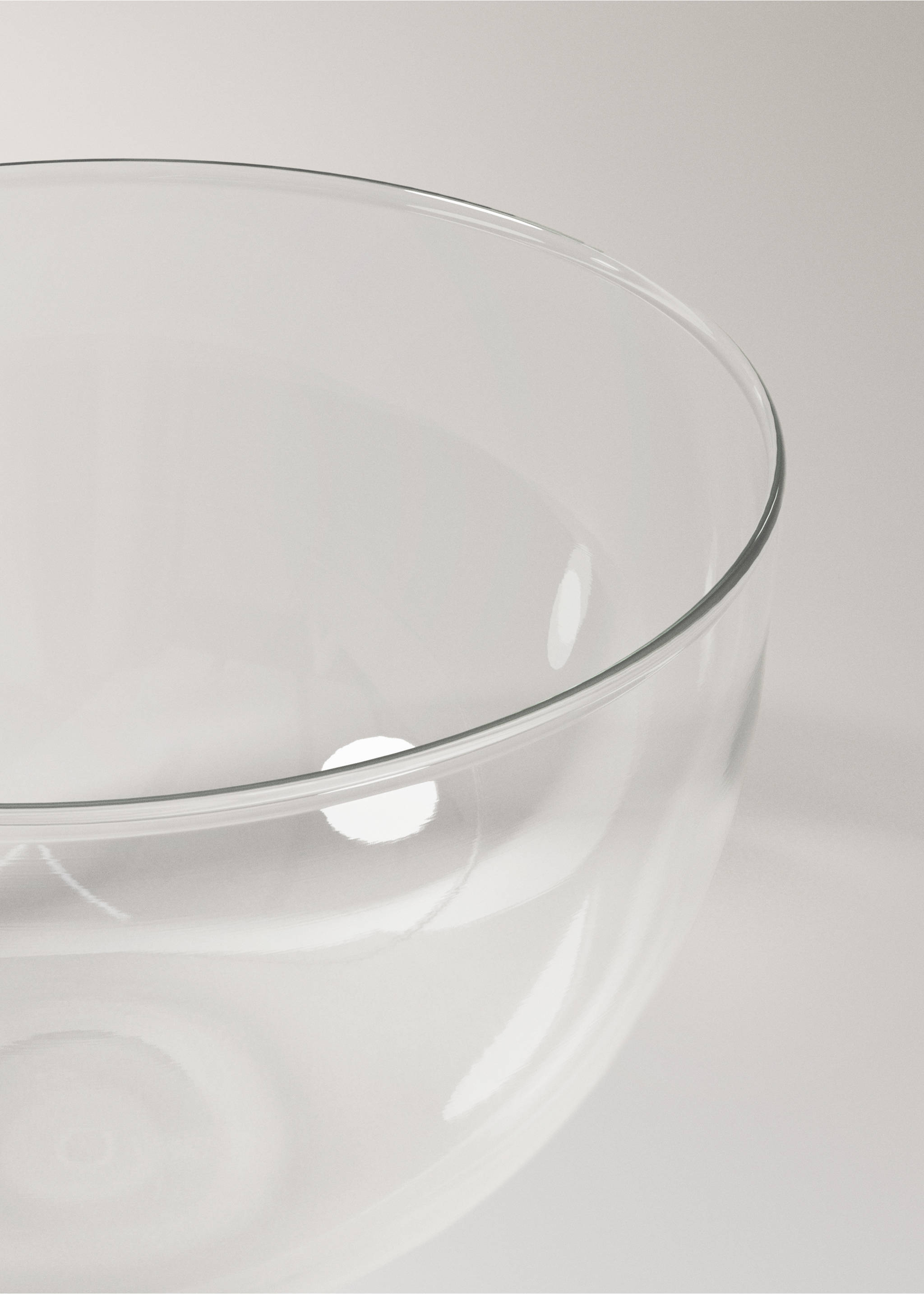 Mittelgroße Schale aus Borosilikatglas - Detail des Artikels 1, Eisgrau. Ref: 27082904-00.