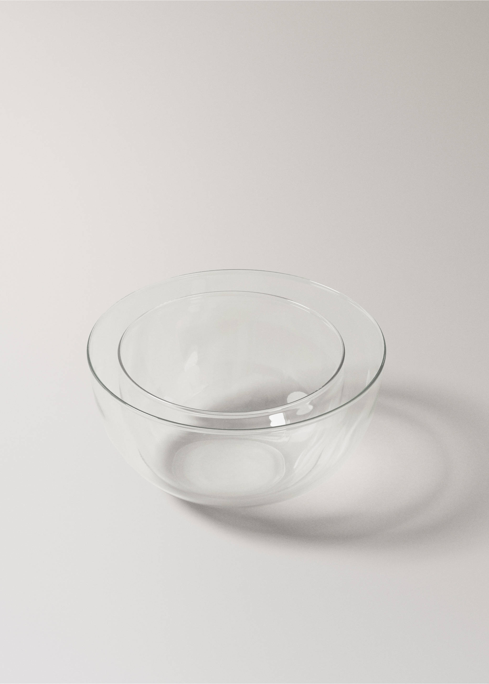 Mittelgroße Schale aus Borosilikatglas - Detail des Artikels 2, Eisgrau. Ref: 27082904-00.