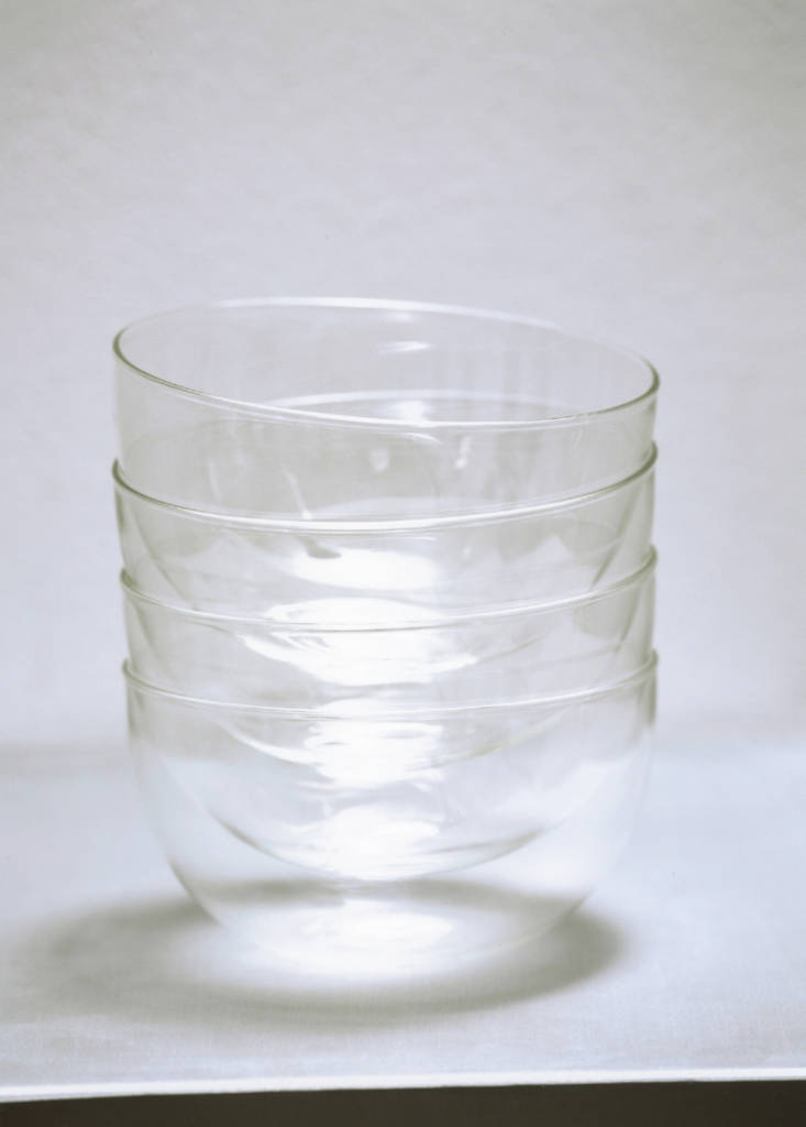 Medium borosilicate bowl — Ice Grey