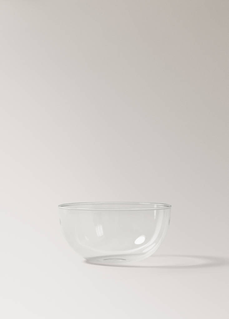 Medium borosilicate bowl — Ice Grey