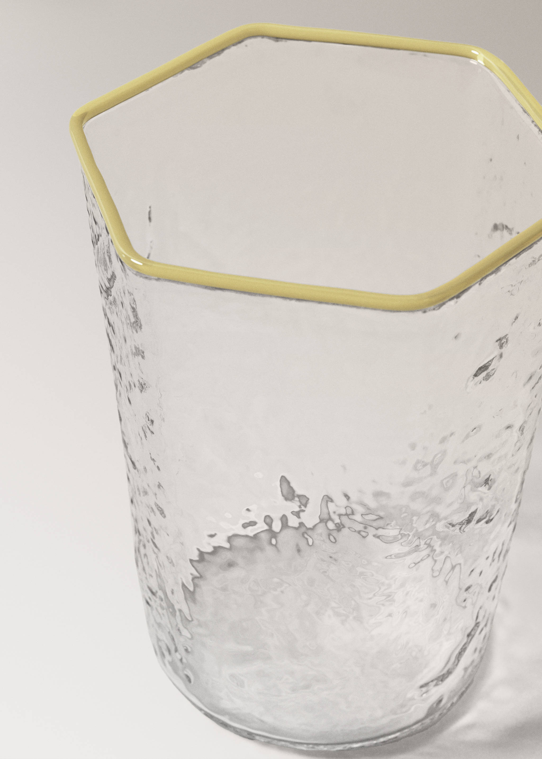 Hammered borosilicate glass with coloured edge - Details of the article 1