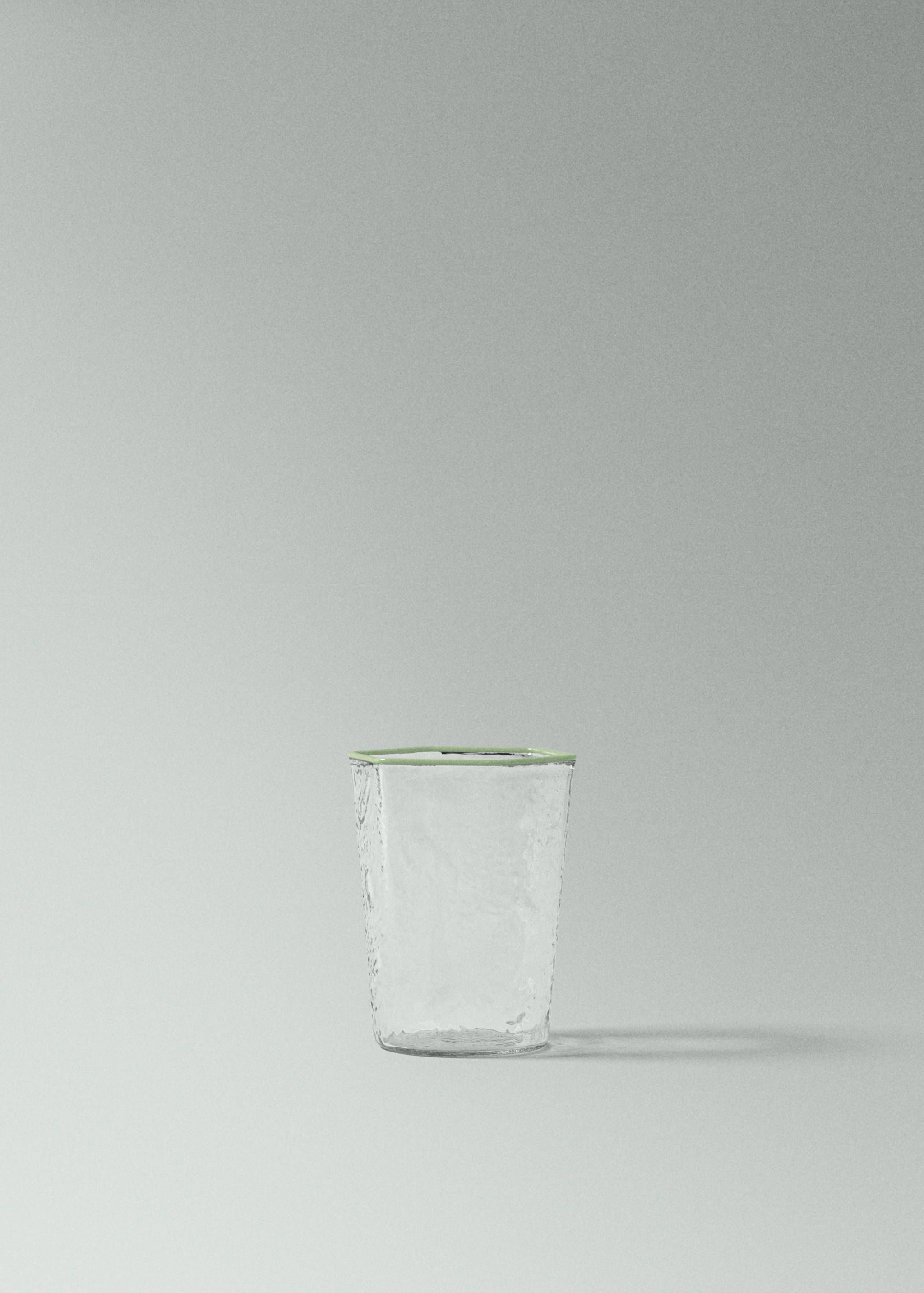 Hammered borosilicate glass with coloured edge - Medium plane