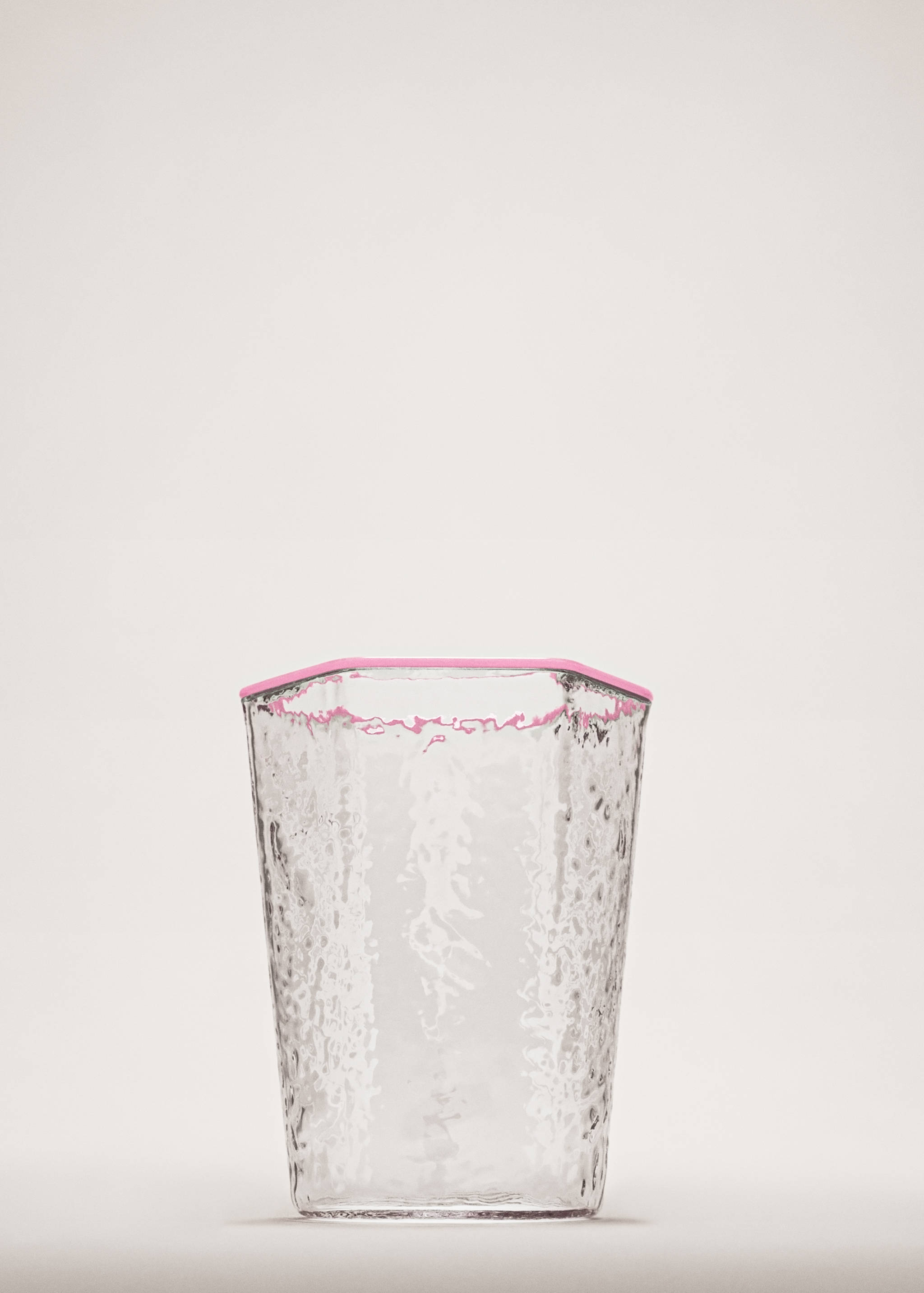 Hammered borosilicate glass with coloured edge - General plane