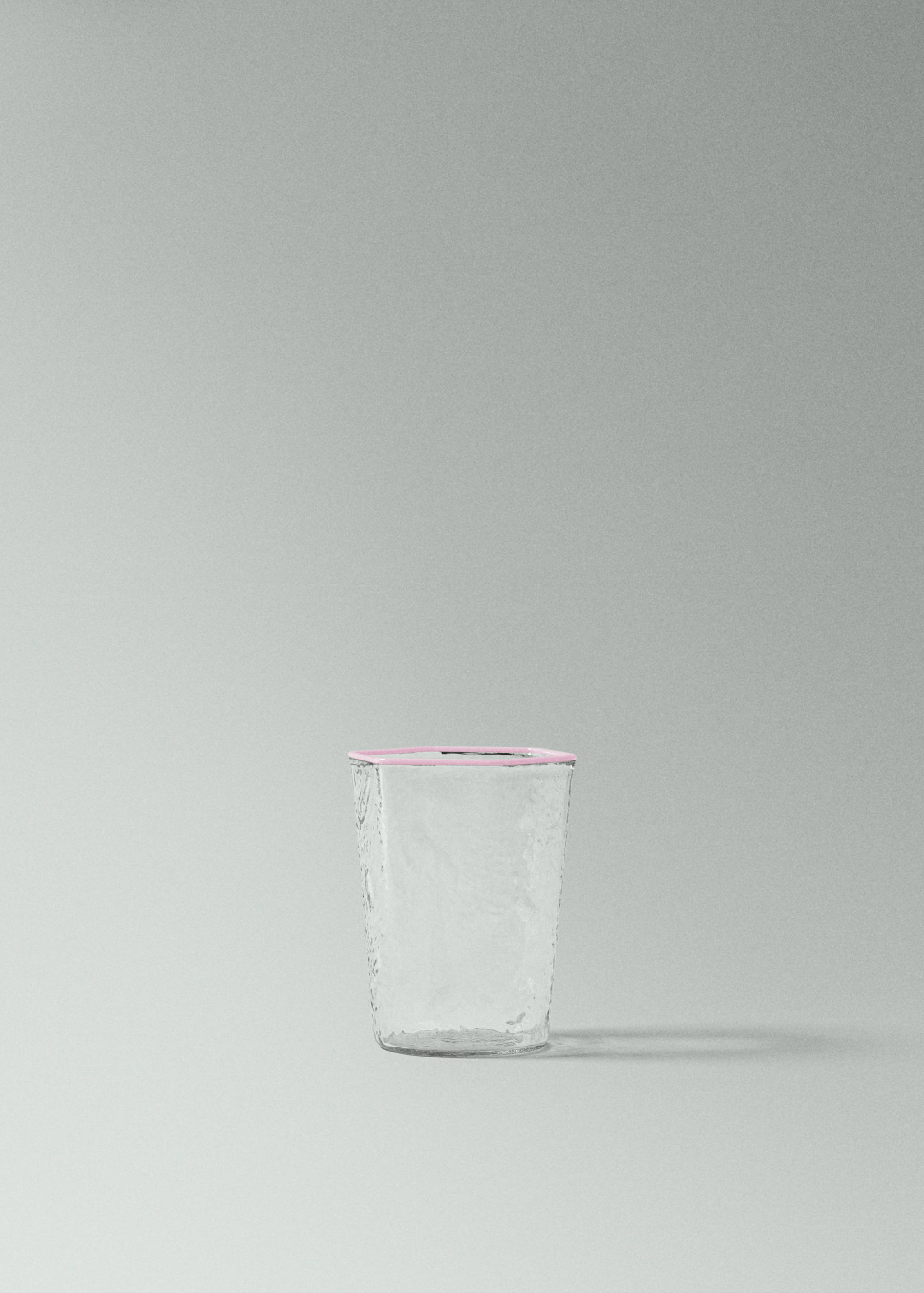 Hammered borosilicate glass with coloured edge - Medium plane