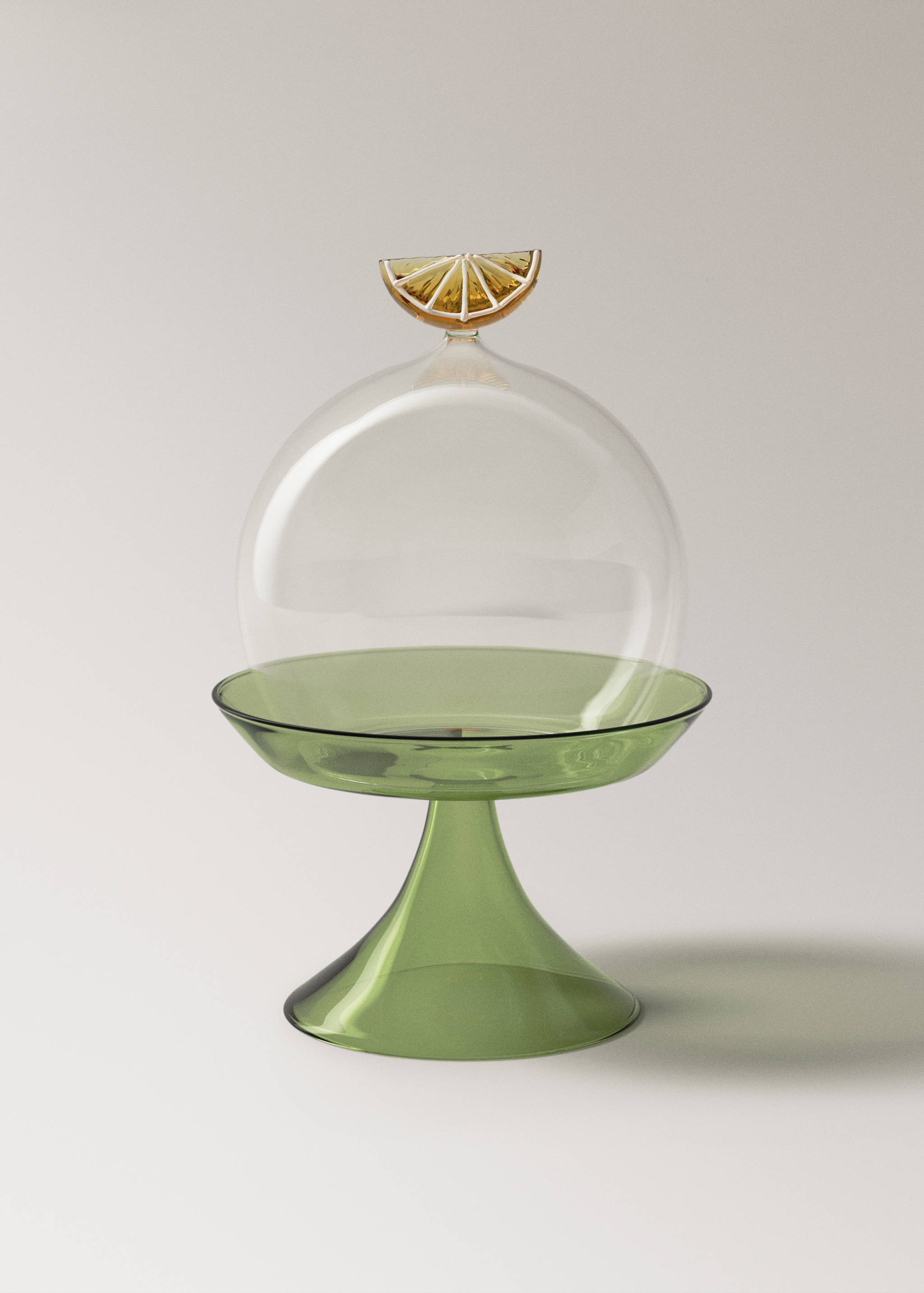 Tårtfat i borosilikatglas med citron - Artikel utan modell