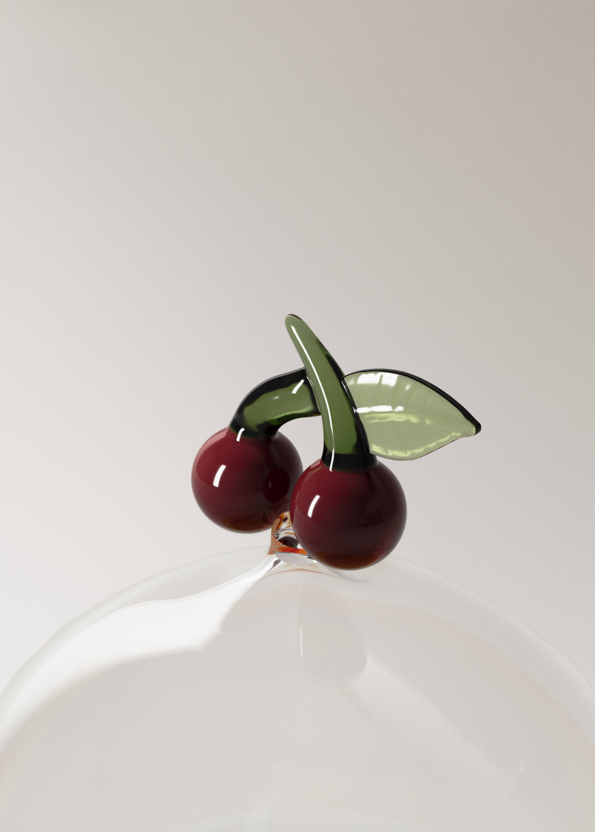 Tårtfat i borosilikatglas med körsbär - Detaljer om artikeln 2