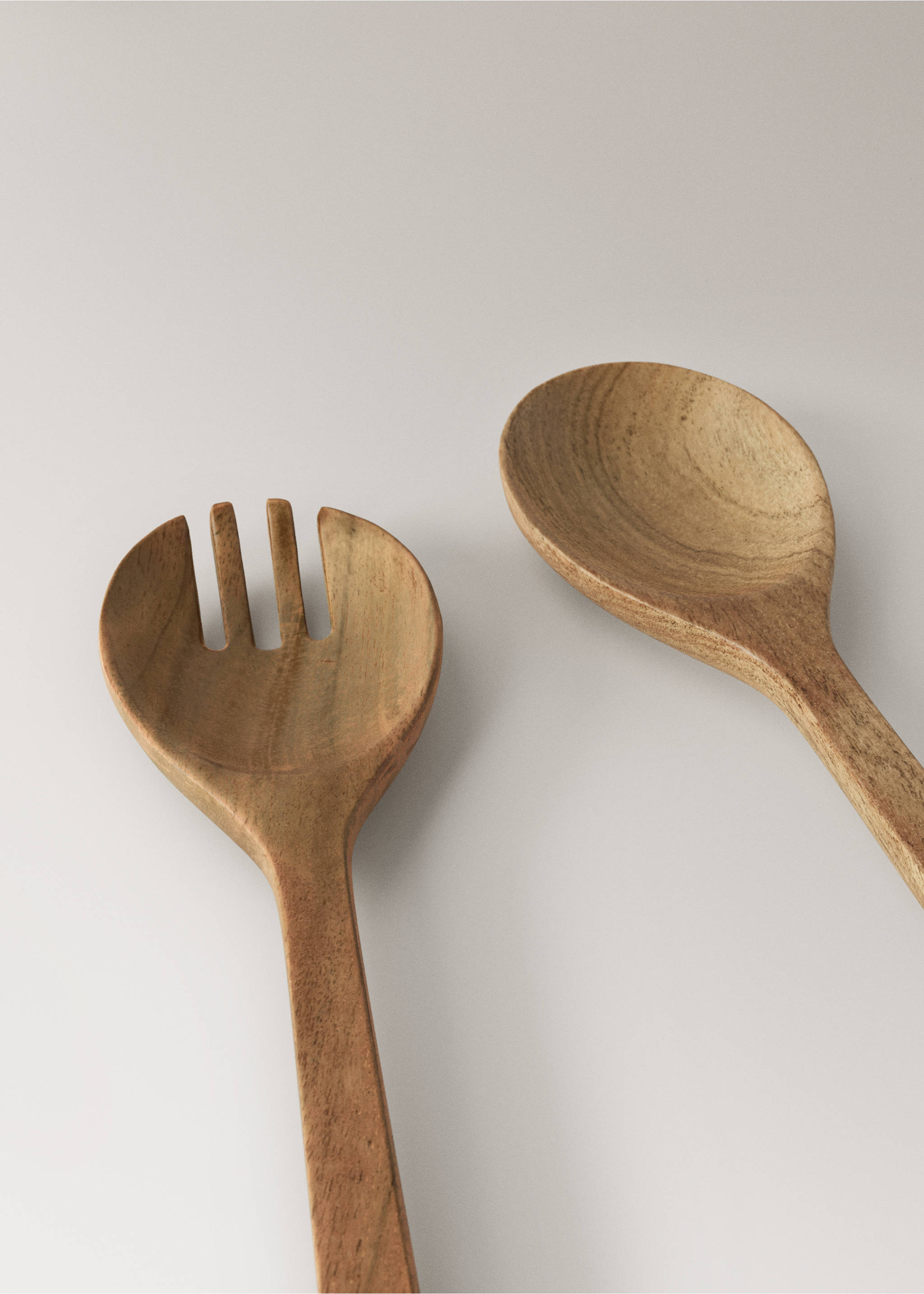 Acacia wood serving utensils set - Details of the article 2, Brown. Ref: 27082913-00.