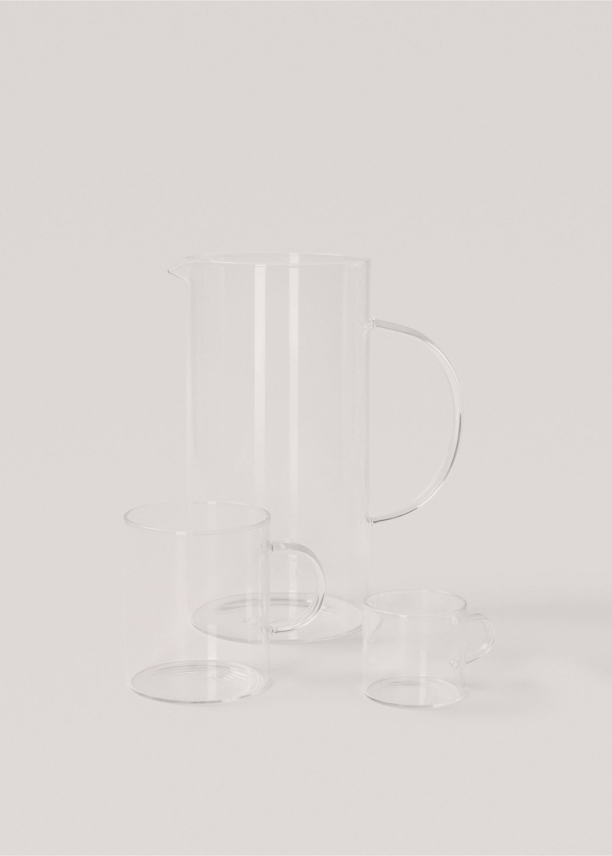 Kaffekopp i borosilikat med öra - Detaljer om artikeln 2, Isgrå. Ref: 27082917-00.