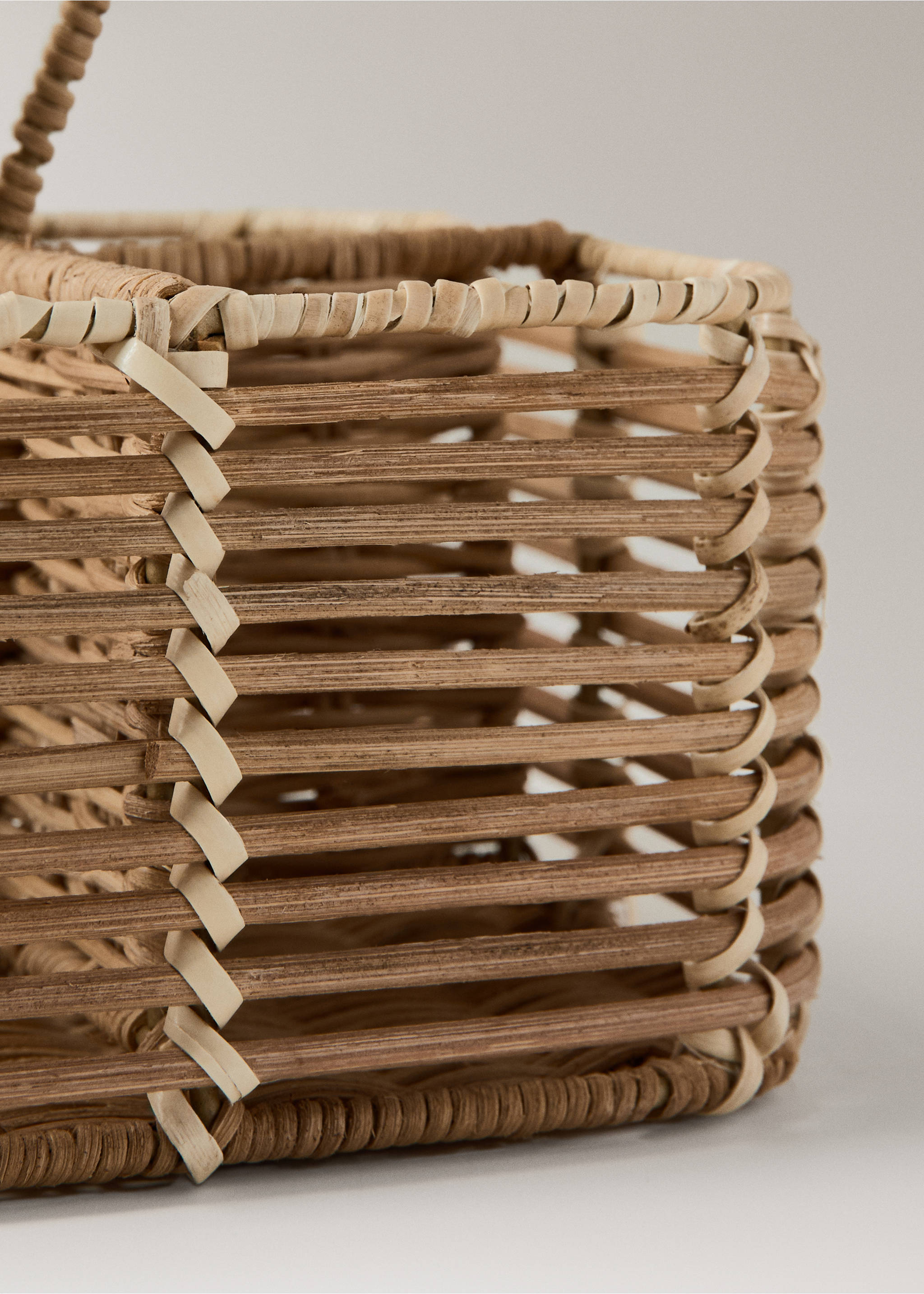 Rattan Cutlery Holder - Details of the article 1, Brown. Ref: 27082918-00.