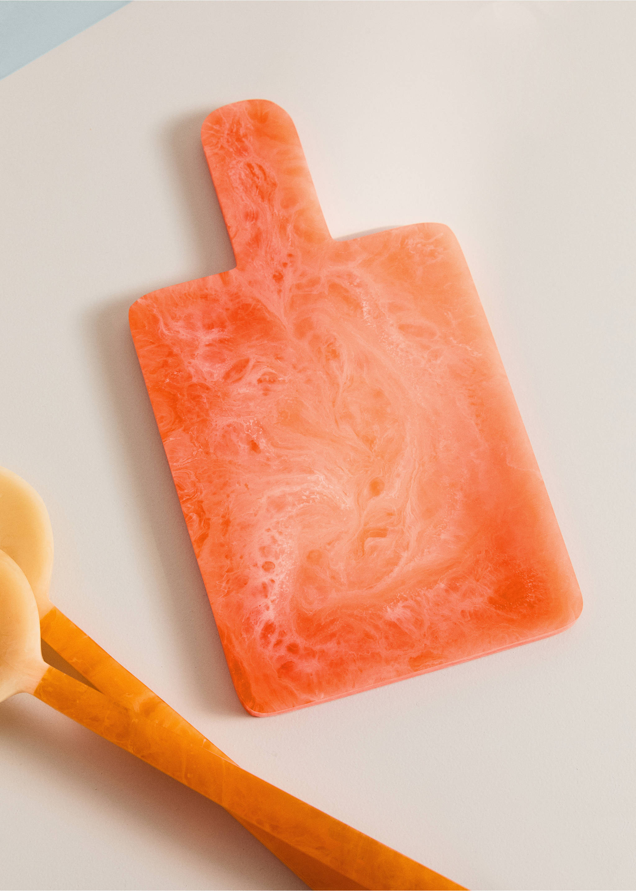 Tábua de cozinha de resina - Plano geral, Laranja-pastel. Ref: 27082919-00.