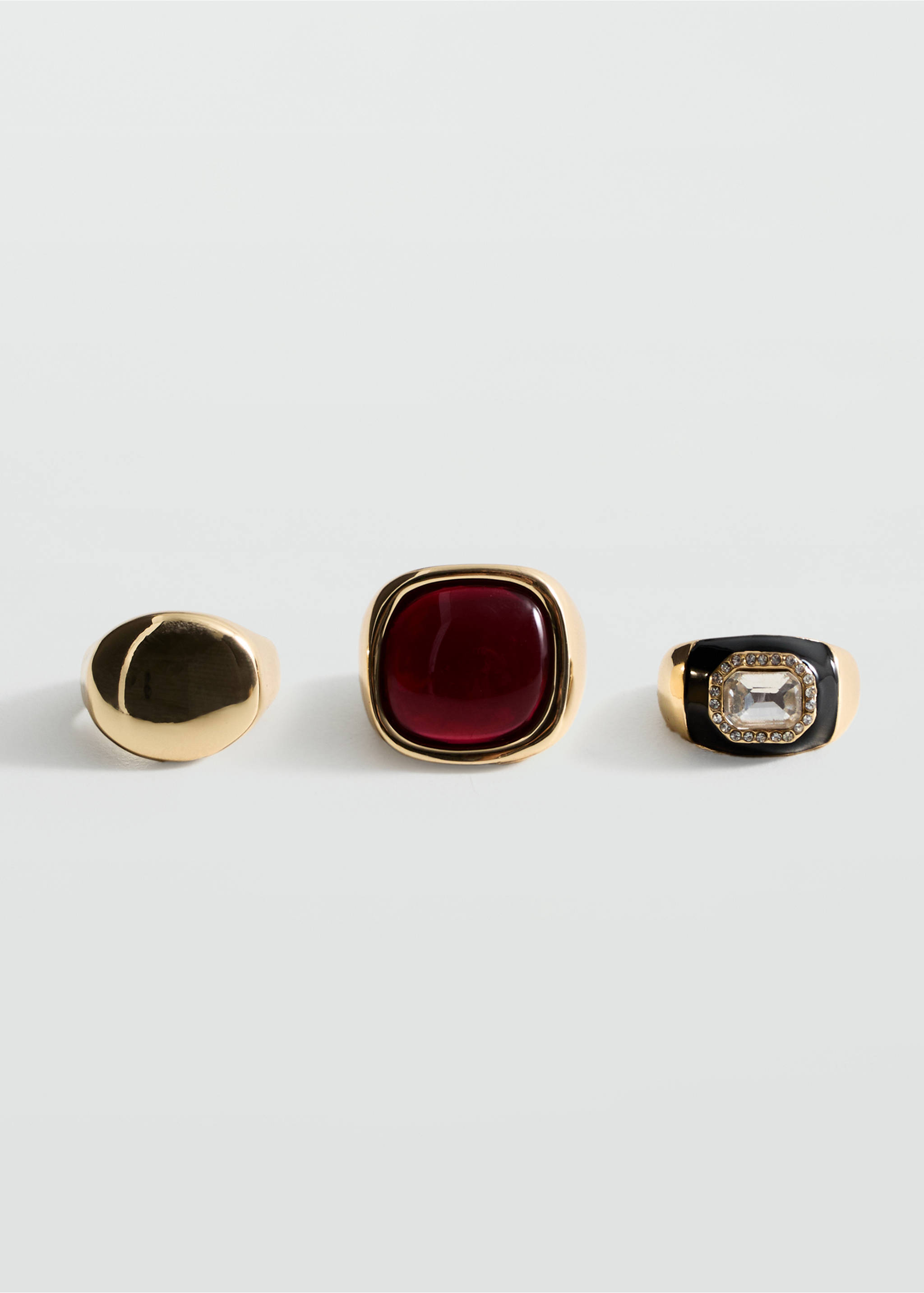 Pack of 3 combined rings - Article without model, Gold. Ref: 27082922-00.