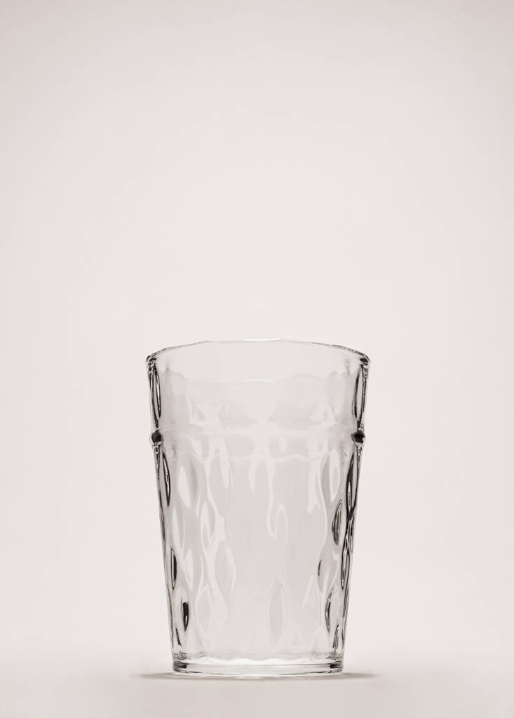 Vaso vidrio relieve