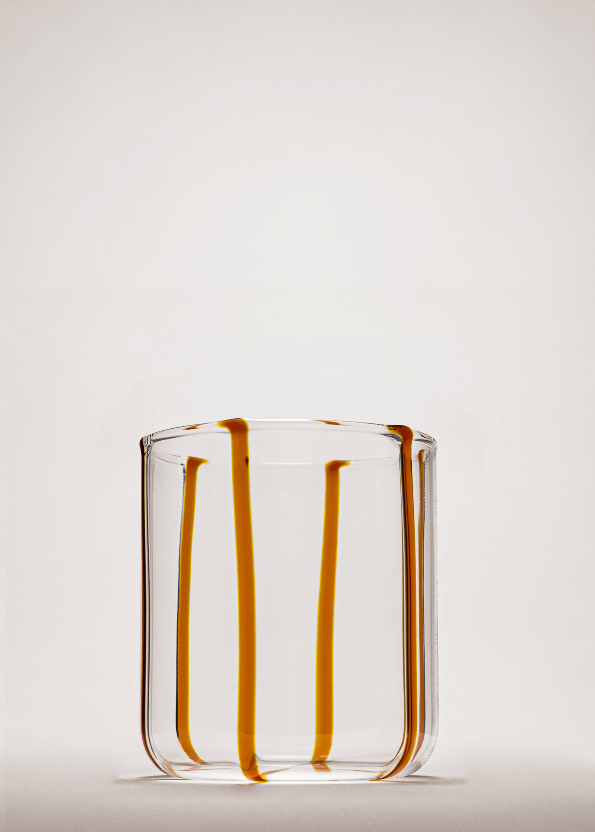 Borosilikatglasvase mit unregelmäßigen Streifen - Allgemeine Ansicht