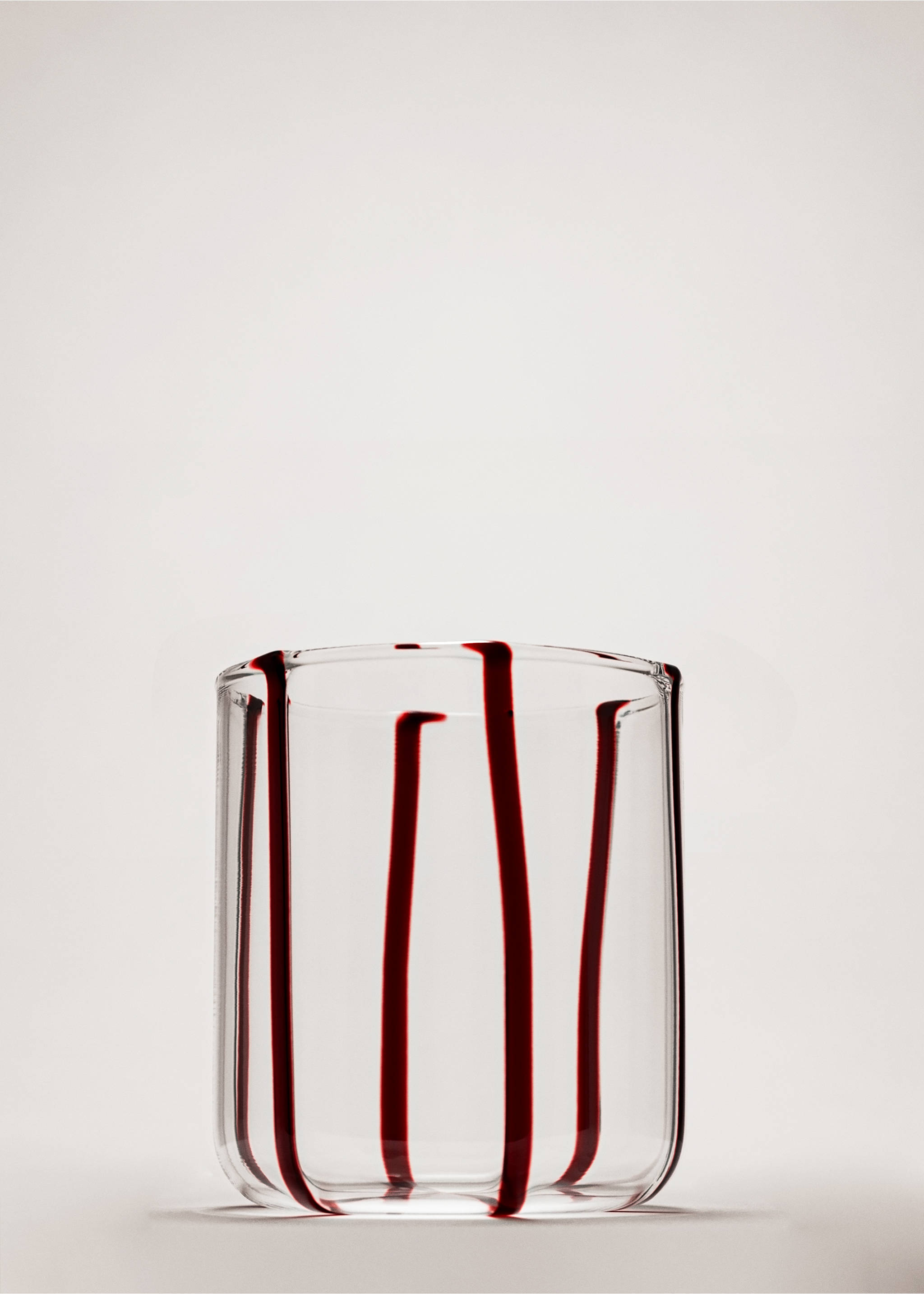 Pahar din borosilicat cu dungi neregulate - Plan general, Roz. Ref: 27082930-00.