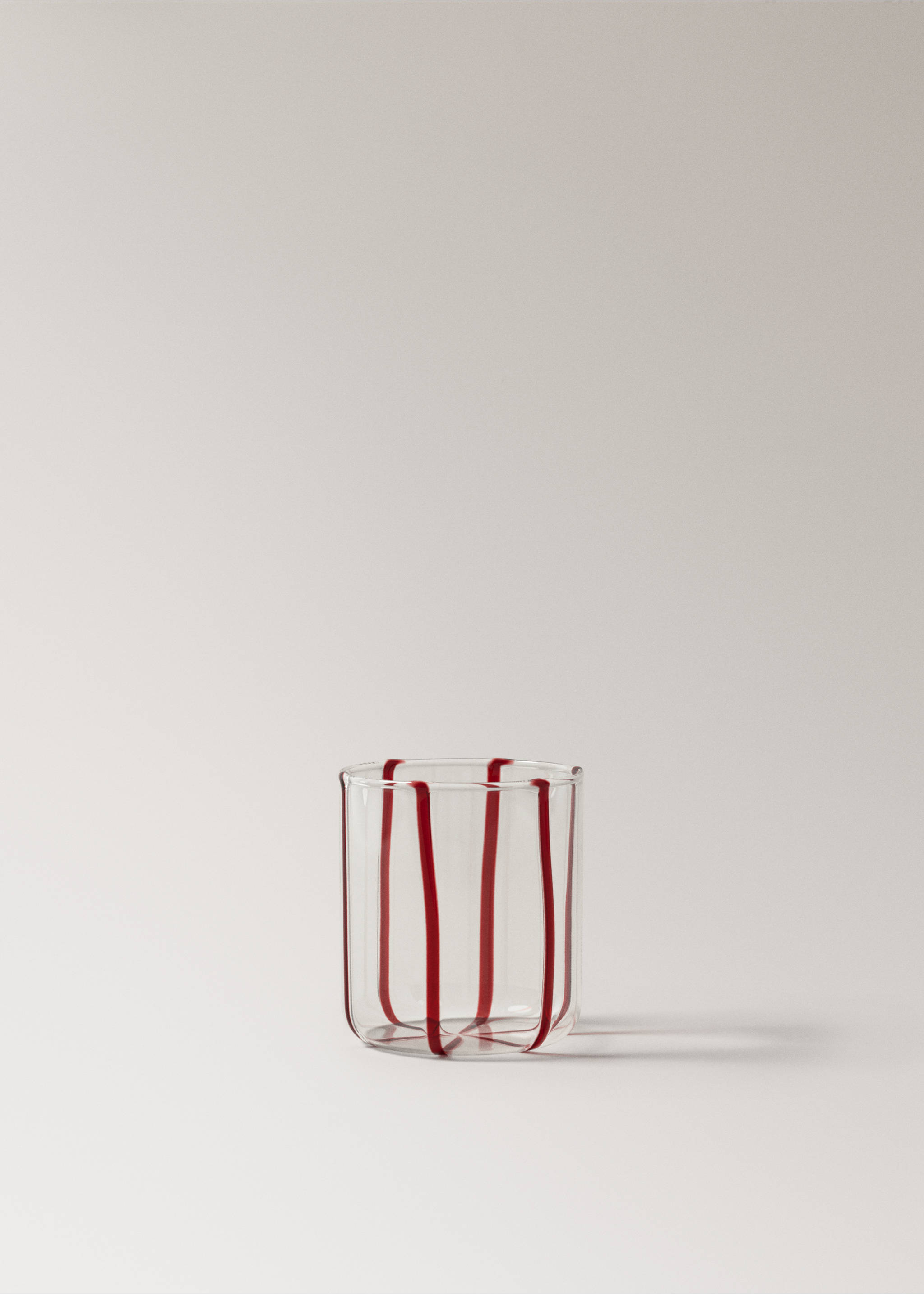 Pahar din borosilicat cu dungi neregulate - Articol fără model, Roz. Ref: 27082930-00.