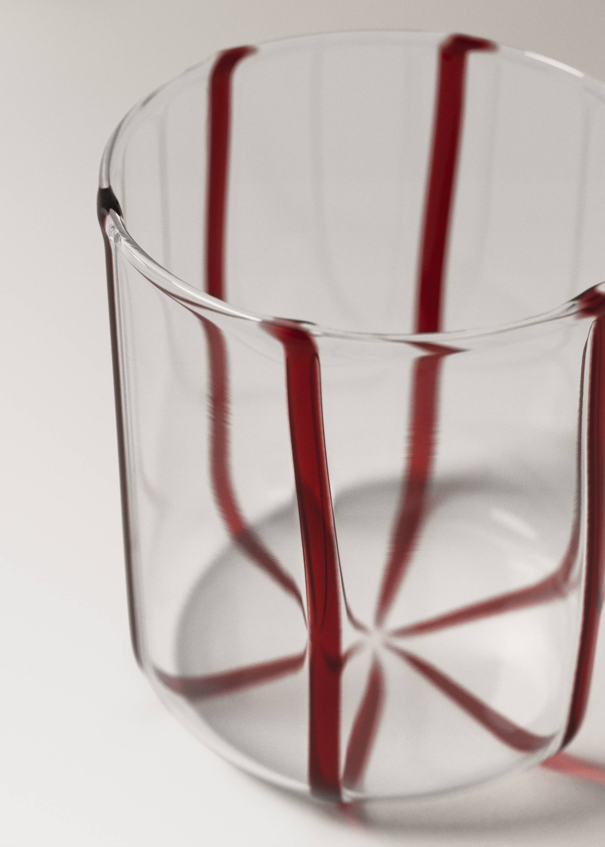 Borosilikatglasvase mit unregelmäßigen Streifen - Detail des Artikels 1