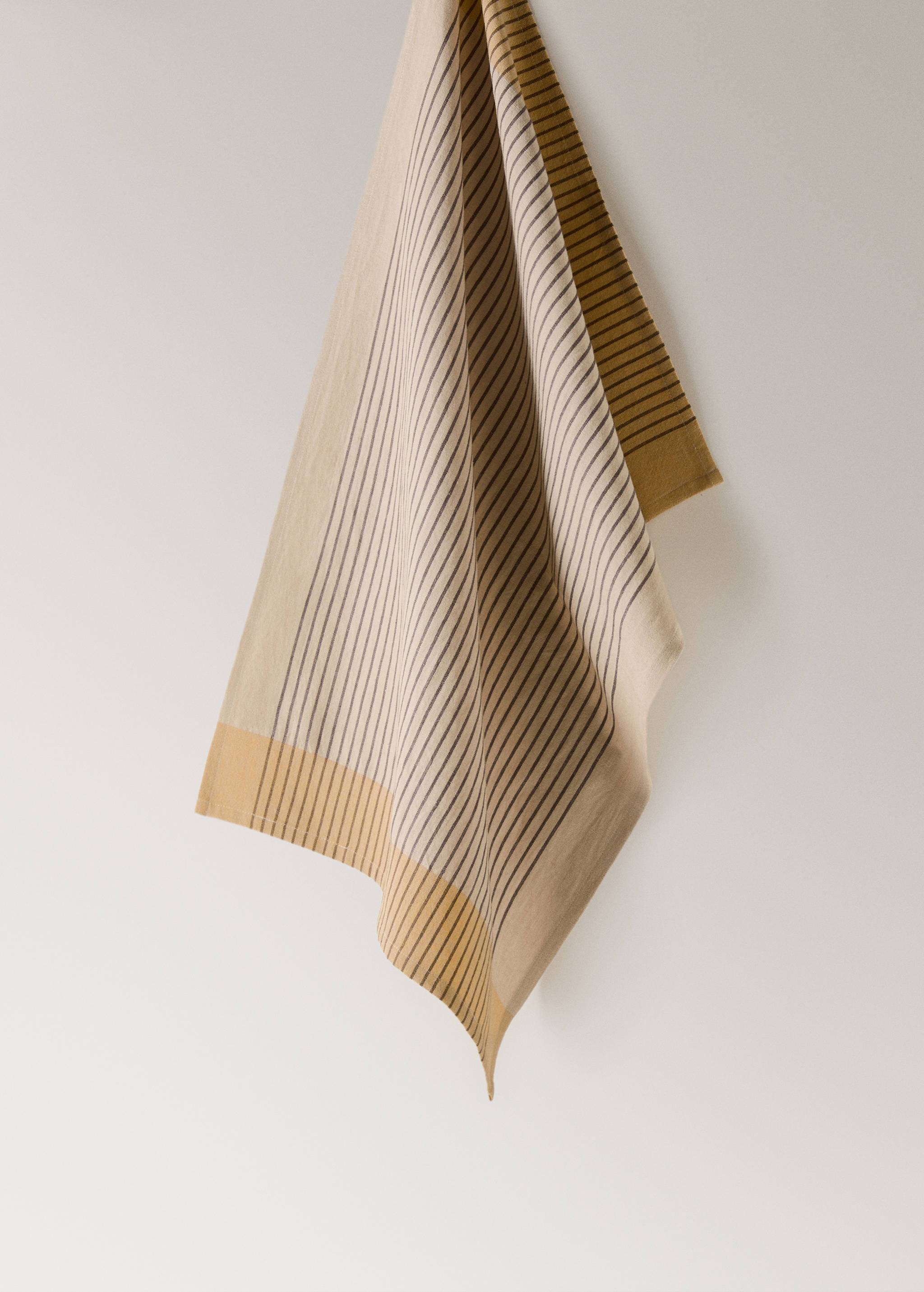 Torchon de cuisine coton et lin rayures - Article sans modèle