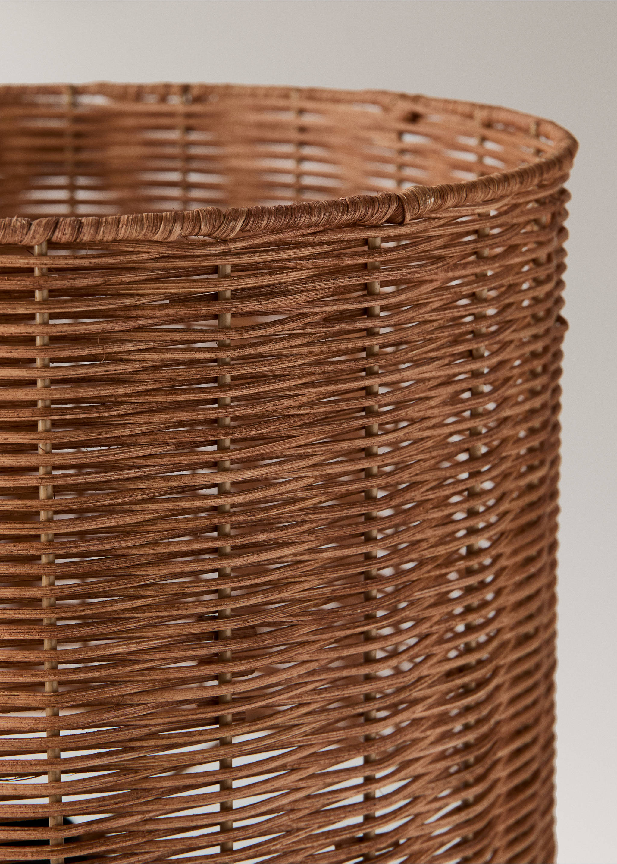 Rattan table lamp - Details of the article 1, Brown. Ref: 27082933-00.