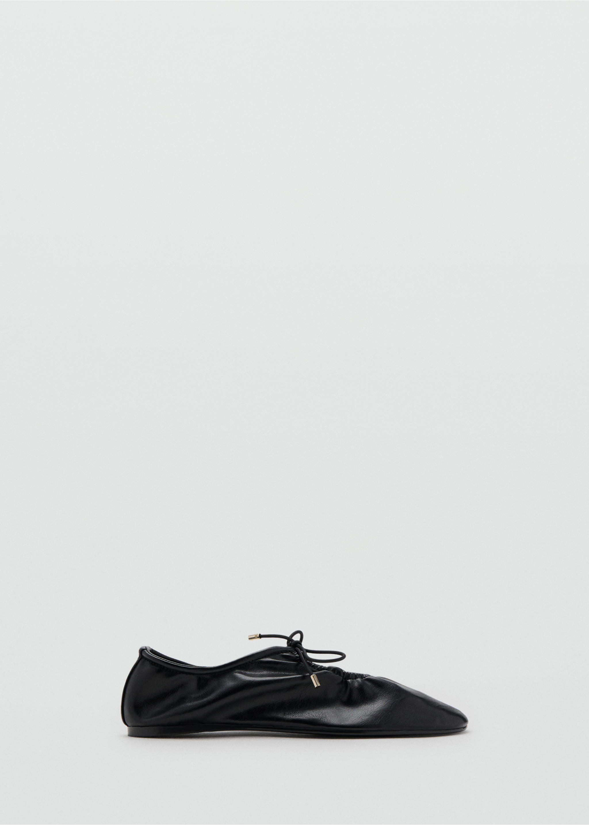 Ruched shoes with bow - Article without model, Black. Ref: 27083268-00.
