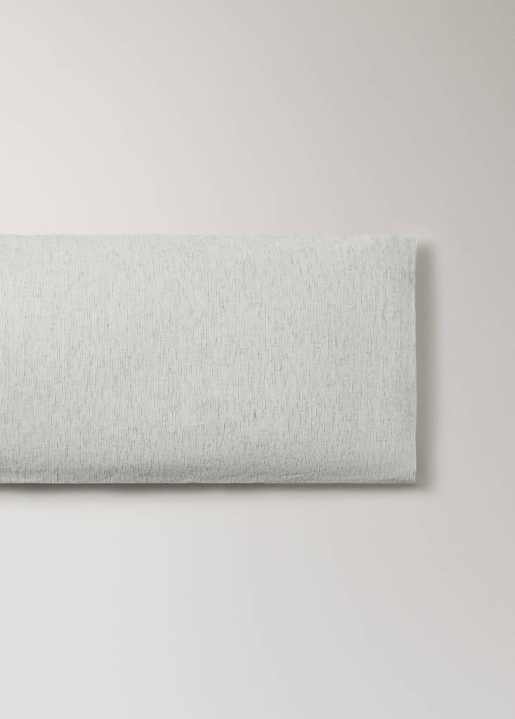 Cotton linen pillowcase with tie fastening 45x110 cm - thumbnail 2