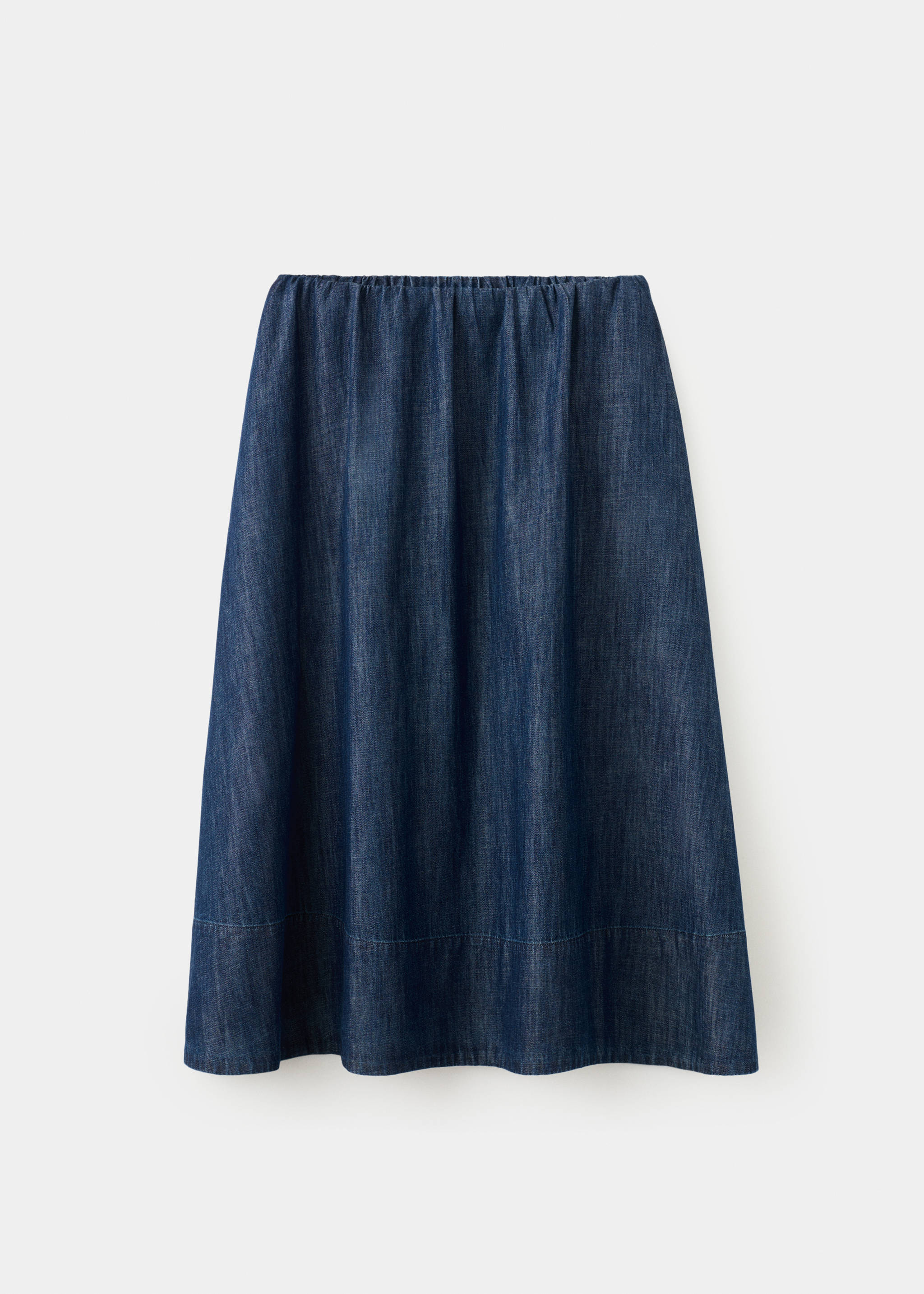 Denim skirt with stitched hem - Article without model