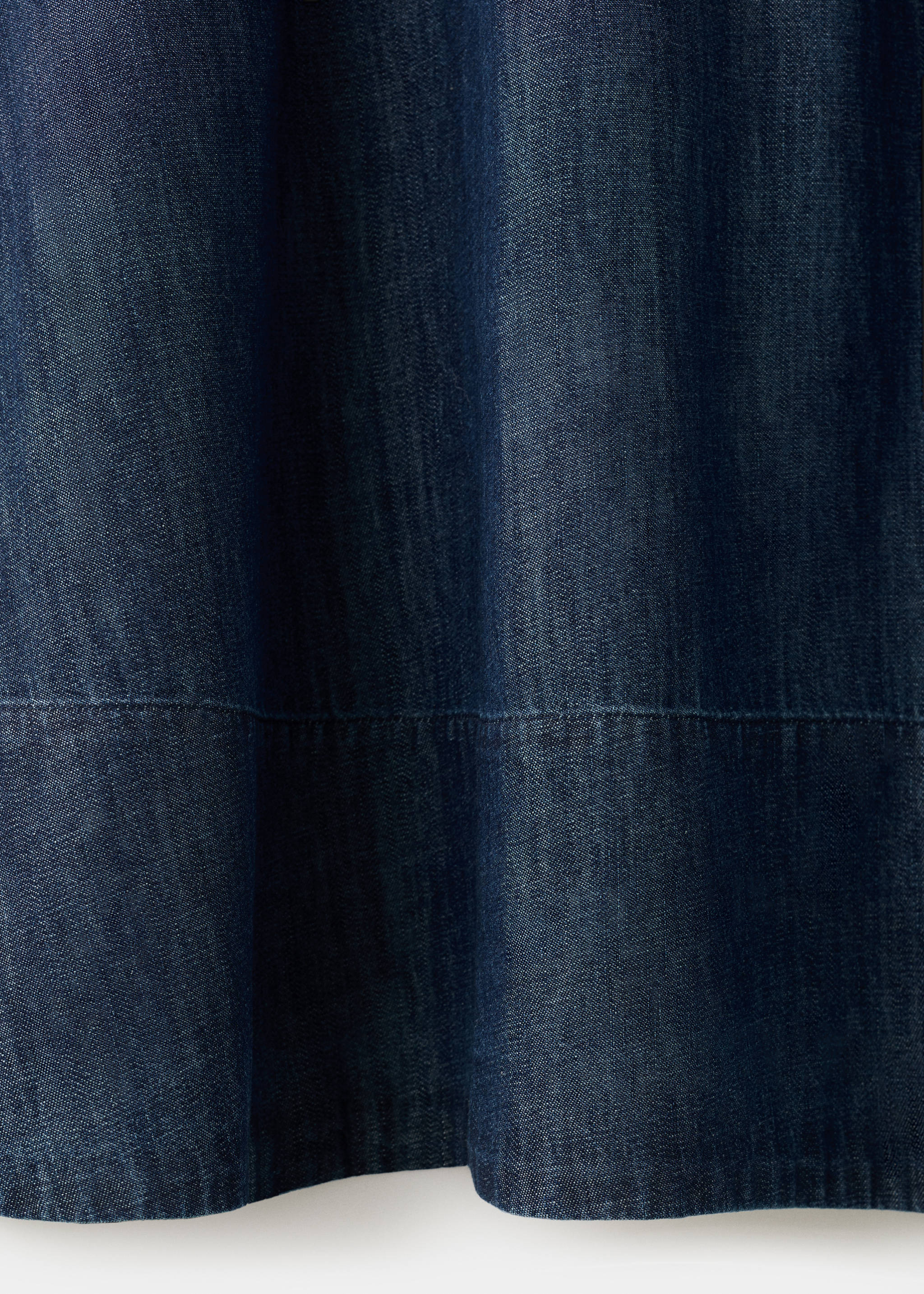 Denim skirt with stitched hem - Details of the article 0