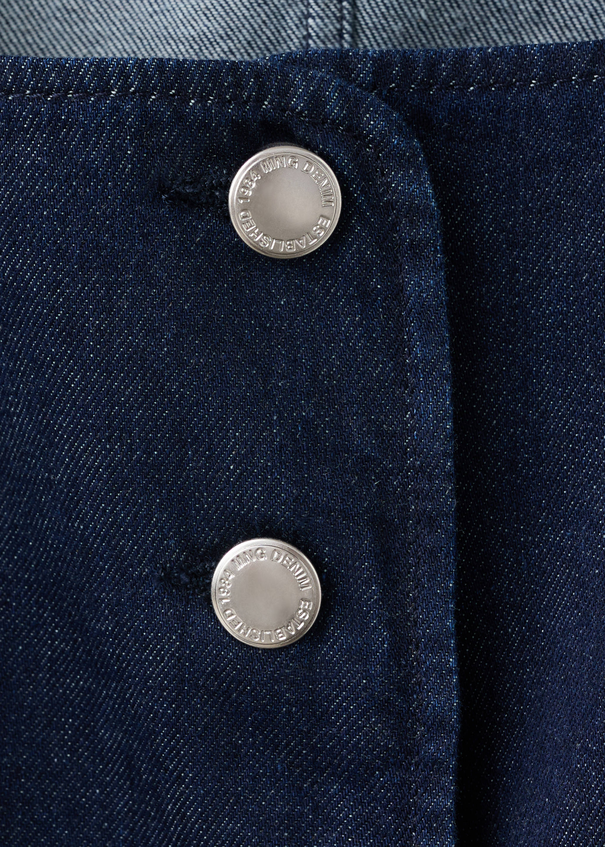 Buttoned denim top - Details of the article 8